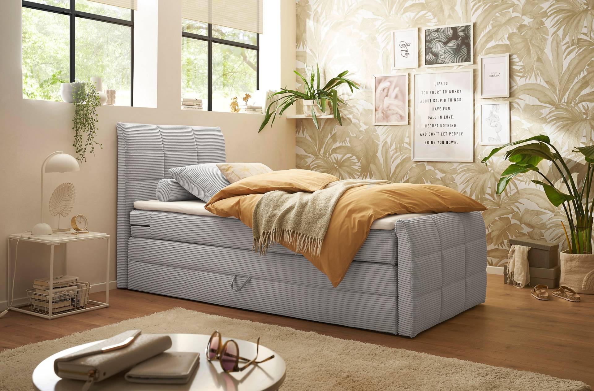 ED EXCITING DESIGN Boxspringbett »Bolivia«, harte Seite mit Kokosmatte, weiche Seite mit Filzabdeckung von ED EXCITING DESIGN