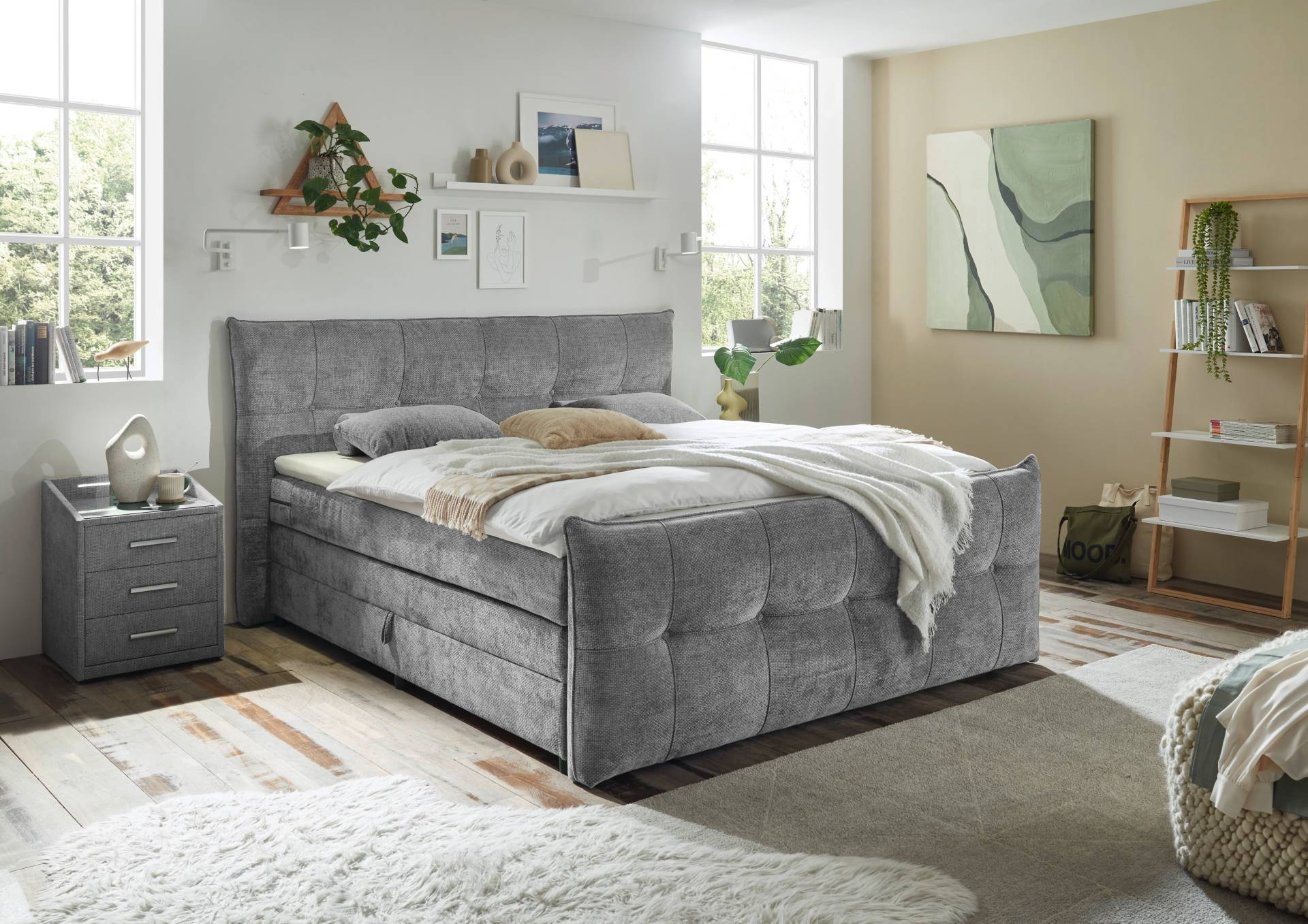 ED EXCITING DESIGN Boxspringbett »Gallina«, mit Bettkasten, inkl. Topper von ED EXCITING DESIGN