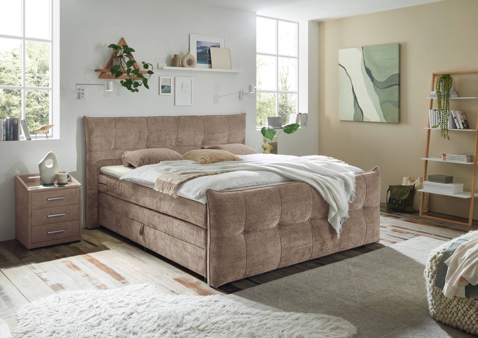 ED EXCITING DESIGN Boxspringbett »Gallina«, mit Bettkasten, inkl. Topper von ED EXCITING DESIGN