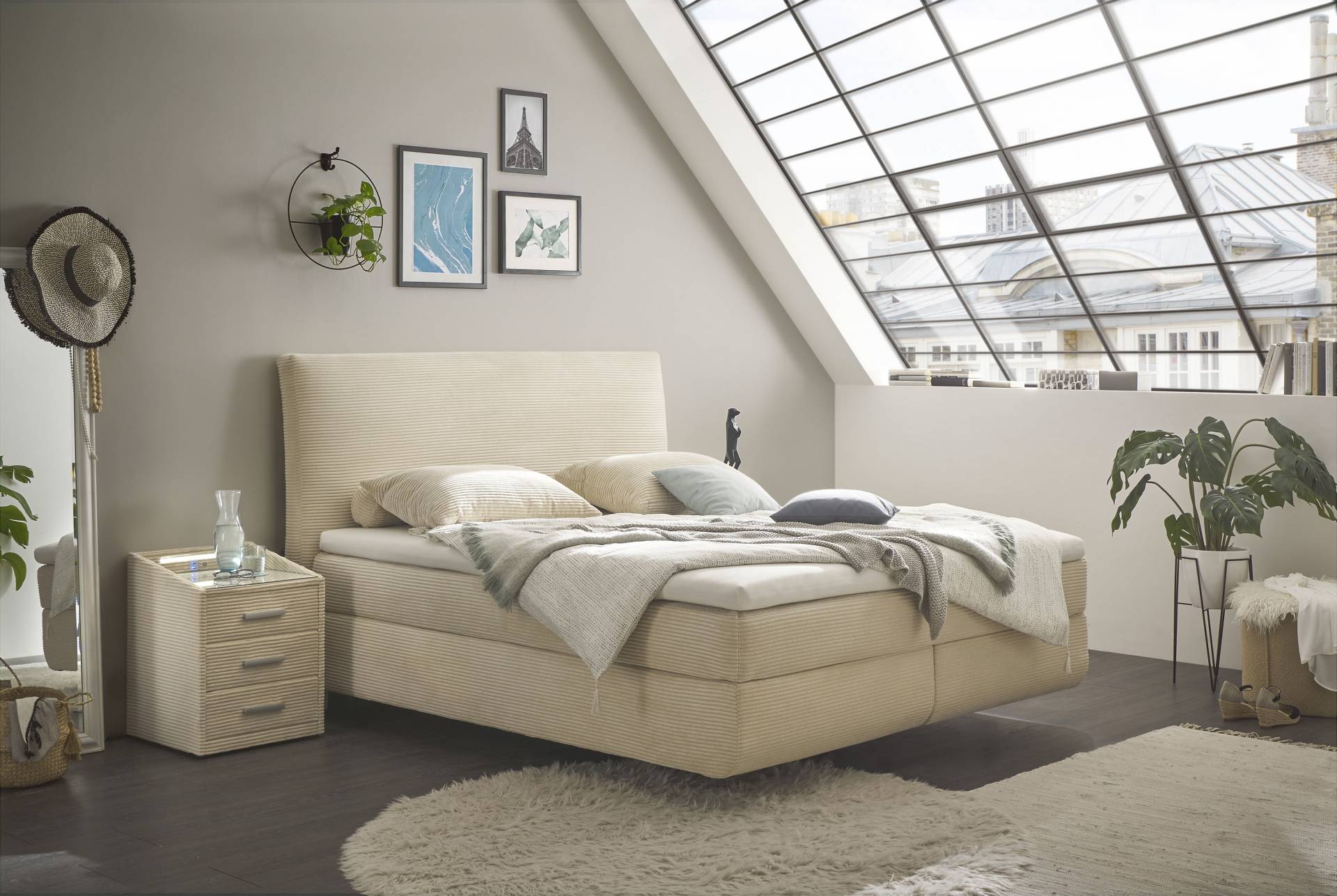 ED EXCITING DESIGN Boxspringbett »Marbella«, Duo-Matratze- harte Kokosmatte, weiche Filzabdeckung, Matratzenhülle ED EXCITING DESIGN Boxspringbett »Marbella«, Duo-Matratze- harte Kokosmatte, weiche Filzabdeckung, Matratzenhülle von ED EXCITING DESIGN