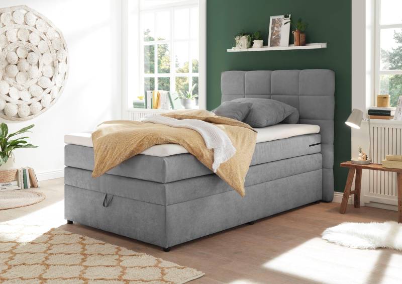 ED EXCITING DESIGN Boxspringbett »Tacoma«, inkl. Bettkasten und Topper von ED EXCITING DESIGN