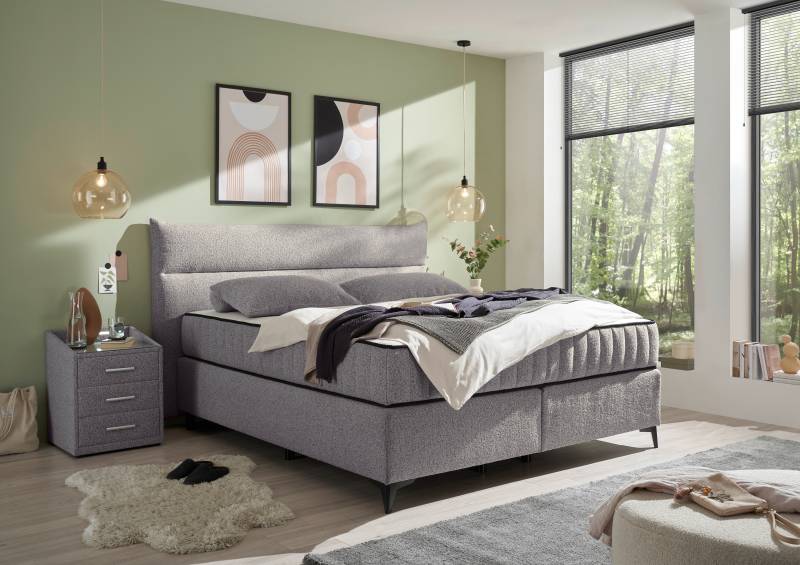 ED EXCITING DESIGN Boxspringbett »Vlieland«, Premium 9-Zonen-Tonnentaschenfederkern Duo-Matratze mit Kokosmatte von ED EXCITING DESIGN