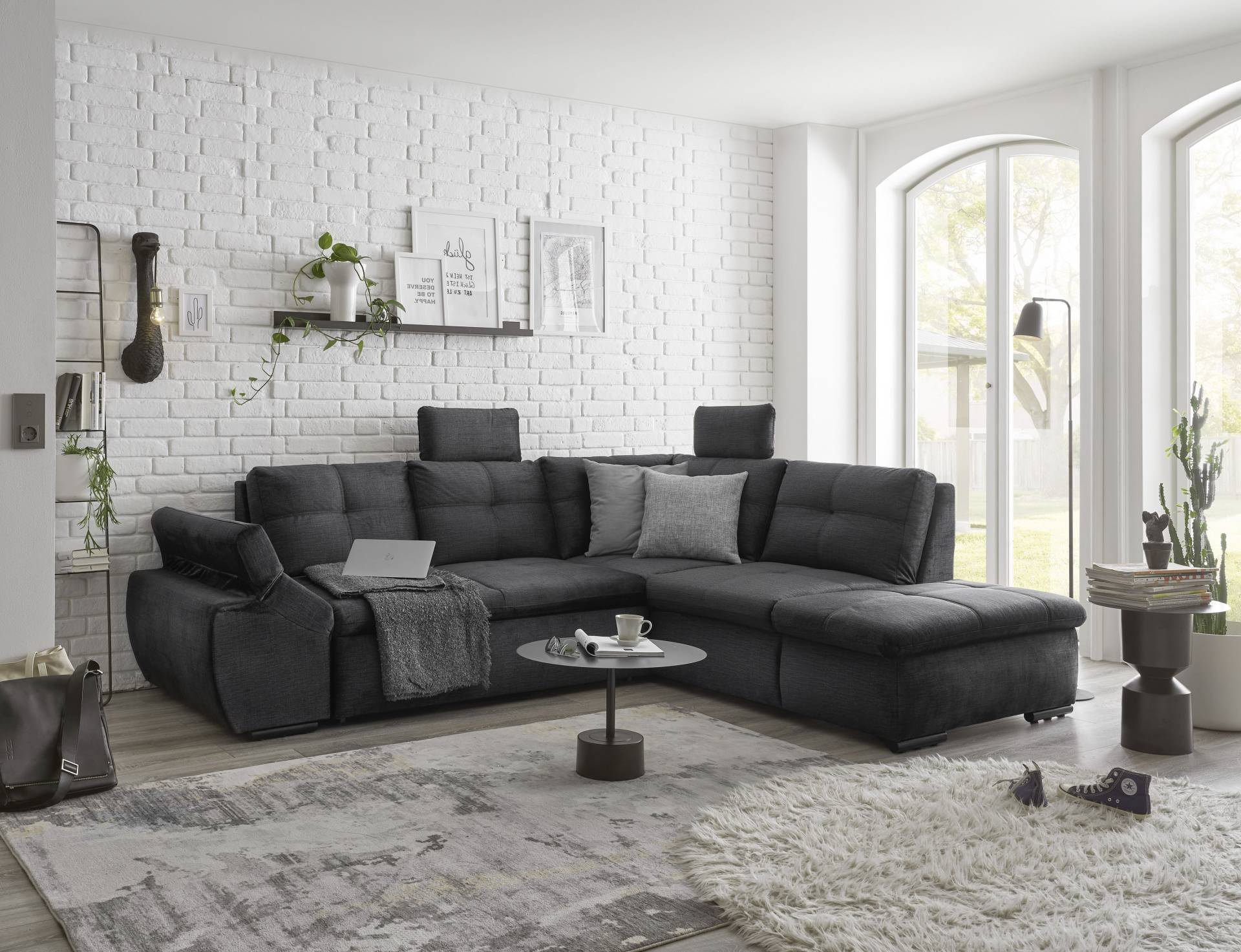 ED EXCITING DESIGN Ecksofa »Alija L-Form«, frei im Raum stellbar, Schlaffunktion, Kopfstützen, Armteilverstellung ED EXCITING DESIGN Ecksofa »Alija L-Form«, frei im Raum stellbar, Schlaffunktion, Kopfstützen, Armteilverstellung von ED EXCITING DESIGN