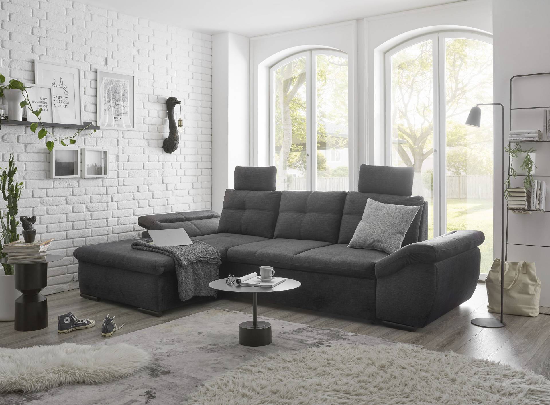 ED EXCITING DESIGN Ecksofa »Alija L-Form«, frei im Raum stellbar, Schlaffunktion, Kopfstützen, Armteilverstellung ED EXCITING DESIGN Ecksofa »Alija L-Form«, frei im Raum stellbar, Schlaffunktion, Kopfstützen, Armteilverstellung von ED EXCITING DESIGN