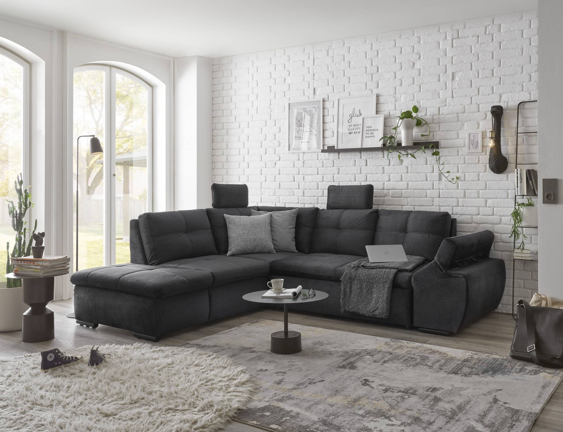 ED EXCITING DESIGN Ecksofa »Alija L-Form«, frei im Raum stellbar, Schlaffunktion, Kopfstützen, Armteilverstellung ED EXCITING DESIGN Ecksofa »Alija L-Form«, frei im Raum stellbar, Schlaffunktion, Kopfstützen, Armteilverstellung von ED EXCITING DESIGN