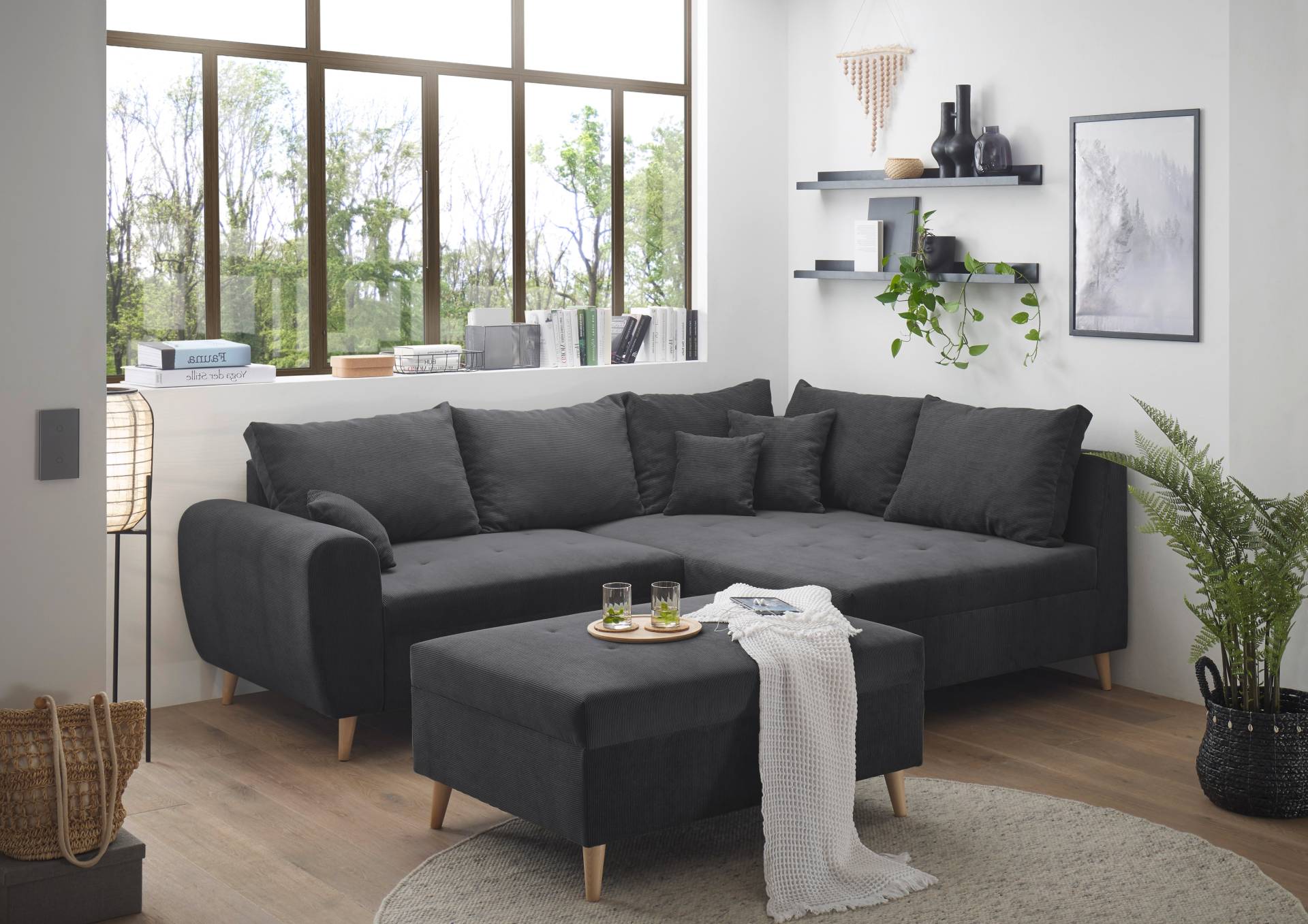 ED EXCITING DESIGN Ecksofa »Calanda L-Form«, mit Hocker, frei im Raum stellbar, Rücken- und Zierkissen ED EXCITING DESIGN Ecksofa »Calanda L-Form«, mit Hocker, frei im Raum stellbar, Rücken- und Zierkissen von ED EXCITING DESIGN