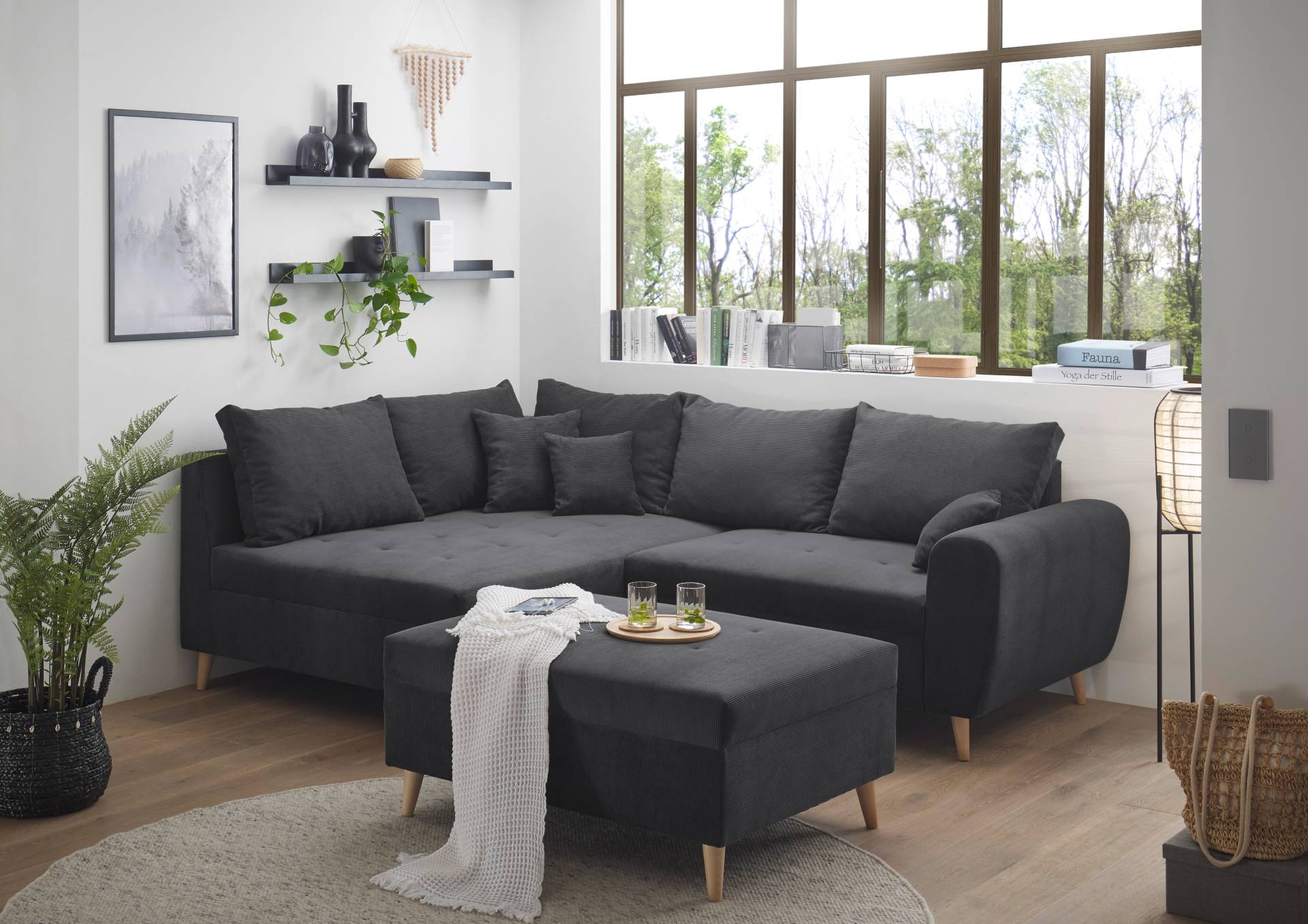 ED EXCITING DESIGN Ecksofa »Calanda L-Form«, mit Hocker, frei im Raum stellbar, Rücken- und Zierkissen ED EXCITING DESIGN Ecksofa »Calanda L-Form«, mit Hocker, frei im Raum stellbar, Rücken- und Zierkissen von ED EXCITING DESIGN