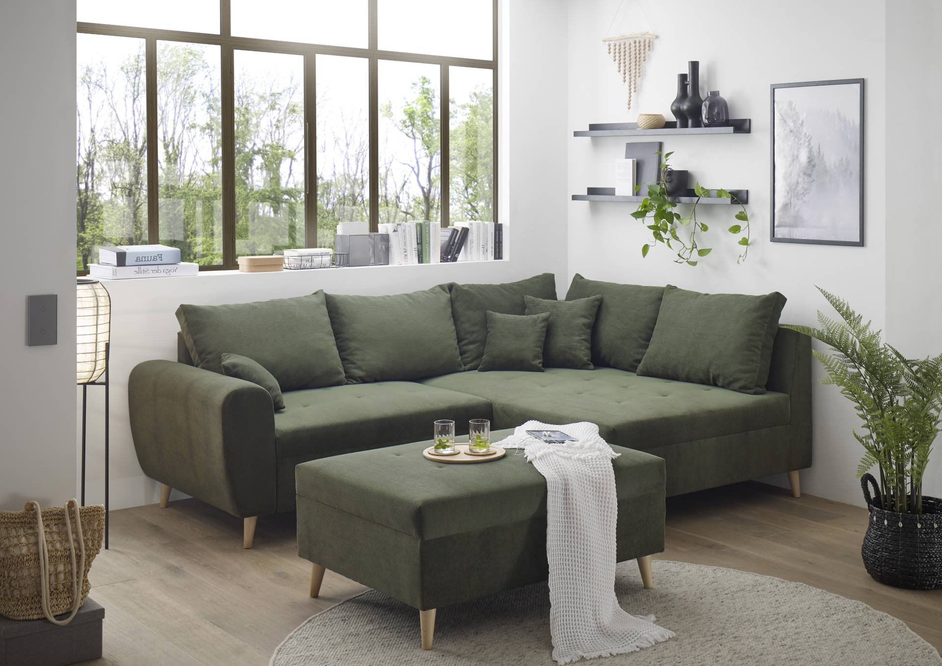ED EXCITING DESIGN Ecksofa »Calanda L-Form«, mit Hocker, frei im Raum stellbar, Rücken- und Zierkissen ED EXCITING DESIGN Ecksofa »Calanda L-Form«, mit Hocker, frei im Raum stellbar, Rücken- und Zierkissen von ED EXCITING DESIGN