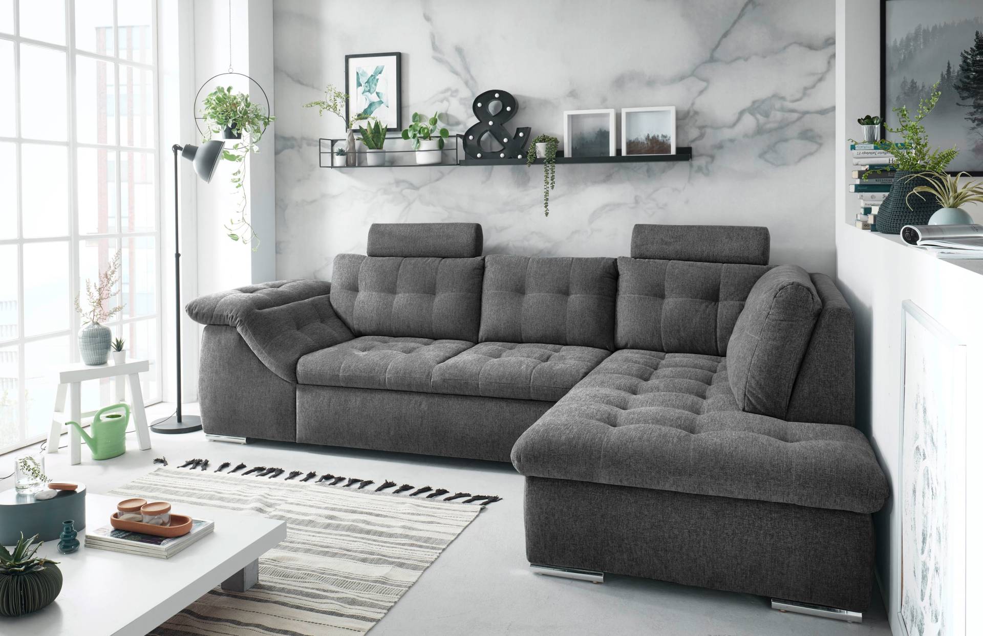 ED EXCITING DESIGN Ecksofa Oman, mit Bettfunktion, Bettkasten, Armteilverstellung und Kopfstützen ED EXCITING DESIGN Ecksofa Oman, mit Bettfunktion, Bettkasten, Armteilverstellung und Kopfstützen von ED EXCITING DESIGN