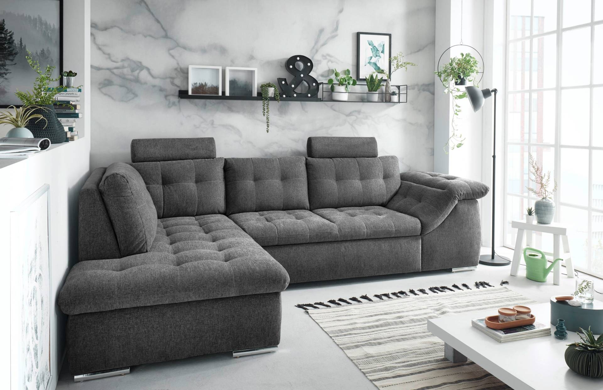 ED EXCITING DESIGN Ecksofa Oman, mit Bettfunktion, Bettkasten, Armteilverstellung und Kopfstützen ED EXCITING DESIGN Ecksofa Oman, mit Bettfunktion, Bettkasten, Armteilverstellung und Kopfstützen von ED EXCITING DESIGN