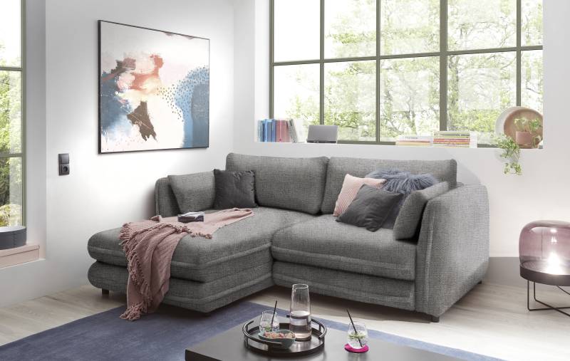 ED EXCITING DESIGN Ecksofa »Stanley L-Form«, frei im Raum stellbar, mit Schlaffunktion und Bettkasten von ED EXCITING DESIGN