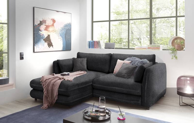 ED EXCITING DESIGN Ecksofa »Stanley L-Form«, frei im Raum stellbar, mit Schlaffunktion und Bettkasten von ED EXCITING DESIGN