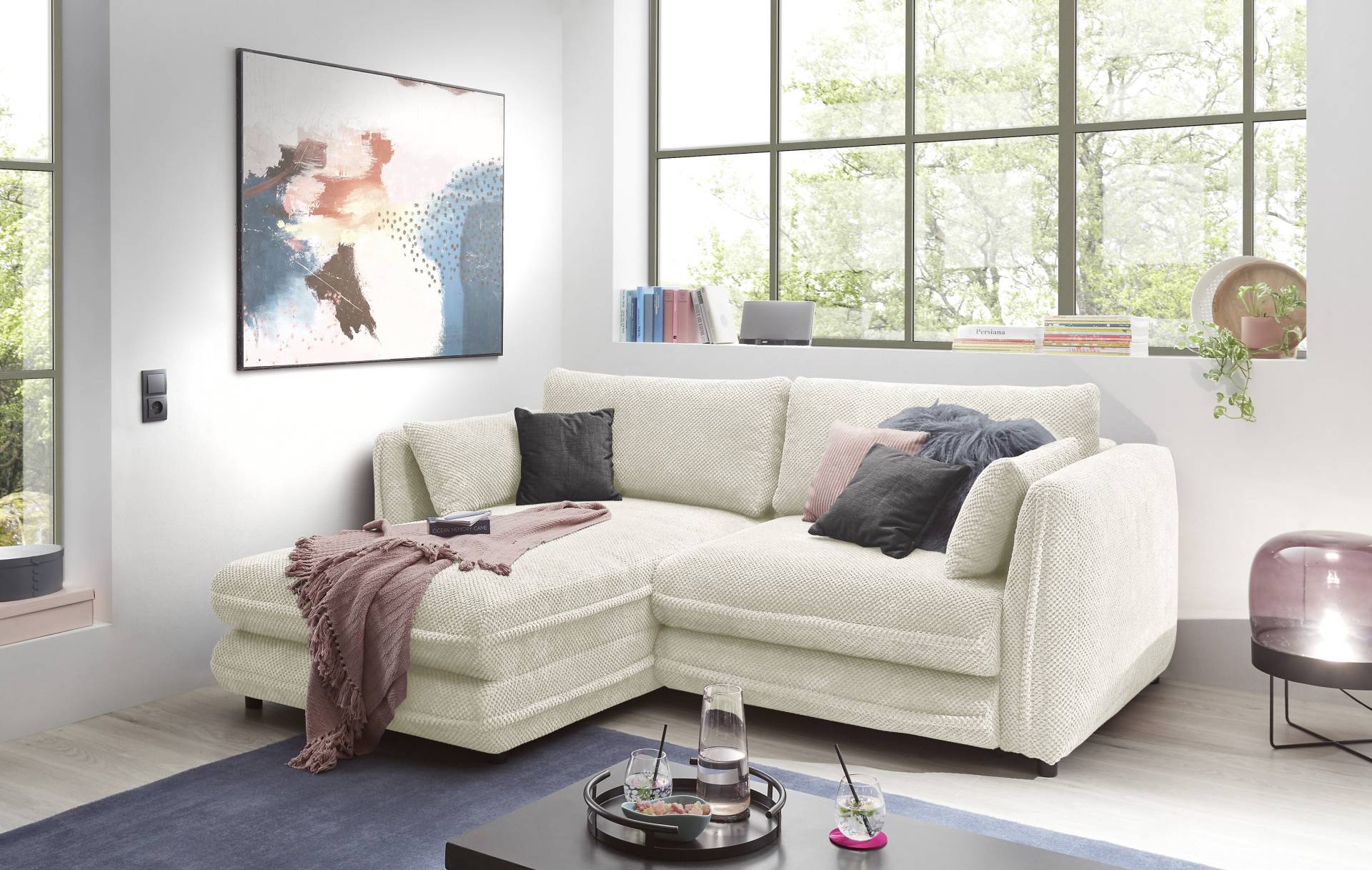 ED EXCITING DESIGN Ecksofa »Stanley L-Form«, frei im Raum stellbar, mit Schlaffunktion und Bettkasten ED EXCITING DESIGN Ecksofa »Stanley L-Form«, frei im Raum stellbar, mit Schlaffunktion und Bettkasten von ED EXCITING DESIGN