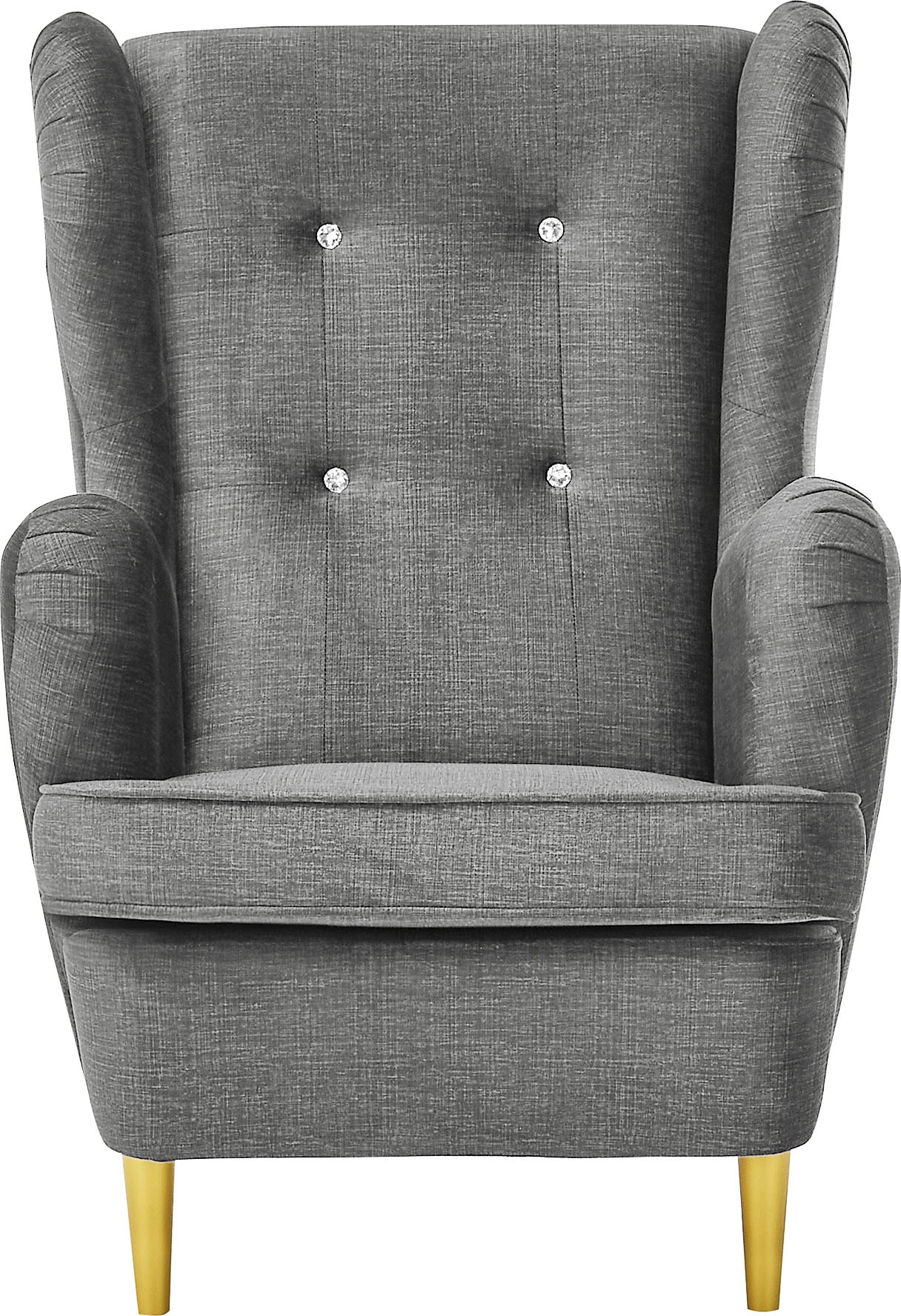 ED EXCITING DESIGN Ohrensessel »Tom«, mit Strasssteinen und goldfarbenenen Füssen von ED EXCITING DESIGN