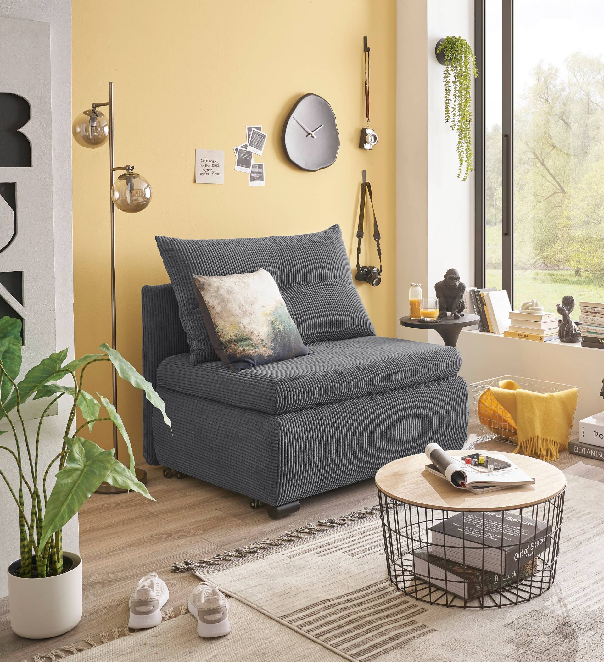 ED EXCITING DESIGN Schlafsofa »Charlie«, frei im Raum stellbar, mit Bettkasten, Schlaffunktion & 1 Rückenkissen ED EXCITING DESIGN Schlafsofa »Charlie«, frei im Raum stellbar, mit Bettkasten, Schlaffunktion & 1 Rückenkissen von ED EXCITING DESIGN