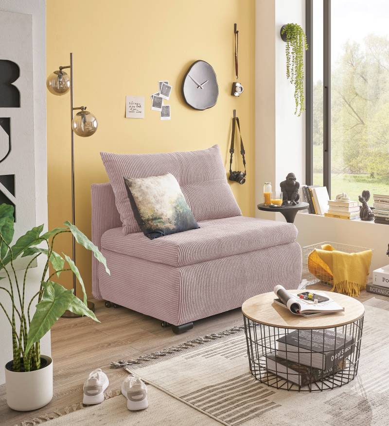 ED EXCITING DESIGN Schlafsofa »Charlie«, Schlafsessel mit Bettkasten & 1 Rückenkissen von ED EXCITING DESIGN