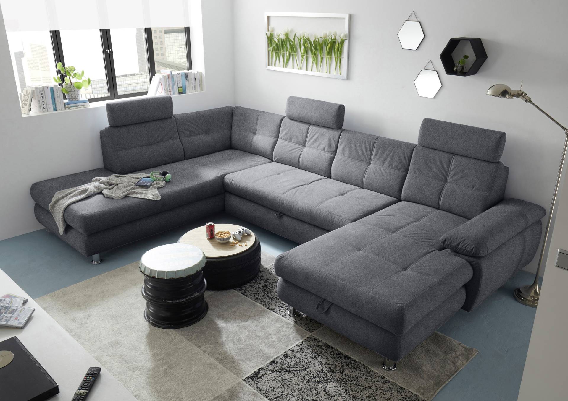 ED EXCITING DESIGN Wohnlandschaft »Alba U-Form«, mit Bettfunktion, Bettkasten, Kopfstützen, Armteilverstellung ED EXCITING DESIGN Wohnlandschaft »Alba U-Form«, mit Bettfunktion, Bettkasten, Kopfstützen, Armteilverstellung von ED EXCITING DESIGN