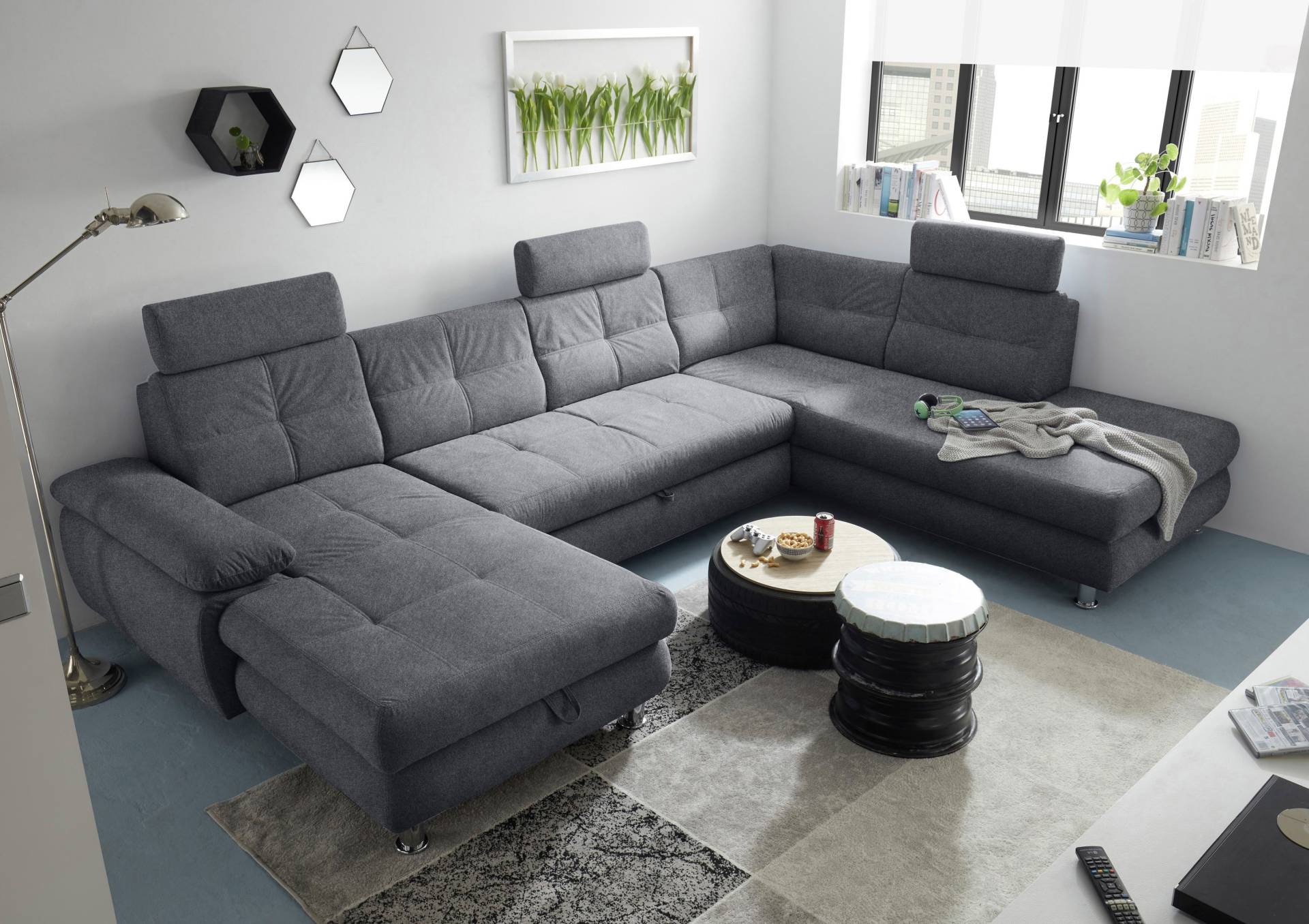 ED EXCITING DESIGN Wohnlandschaft »Alba U-Form«, mit Bettfunktion, Bettkasten, Kopfstützen, Armteilverstellung ED EXCITING DESIGN Wohnlandschaft »Alba U-Form«, mit Bettfunktion, Bettkasten, Kopfstützen, Armteilverstellung von ED EXCITING DESIGN