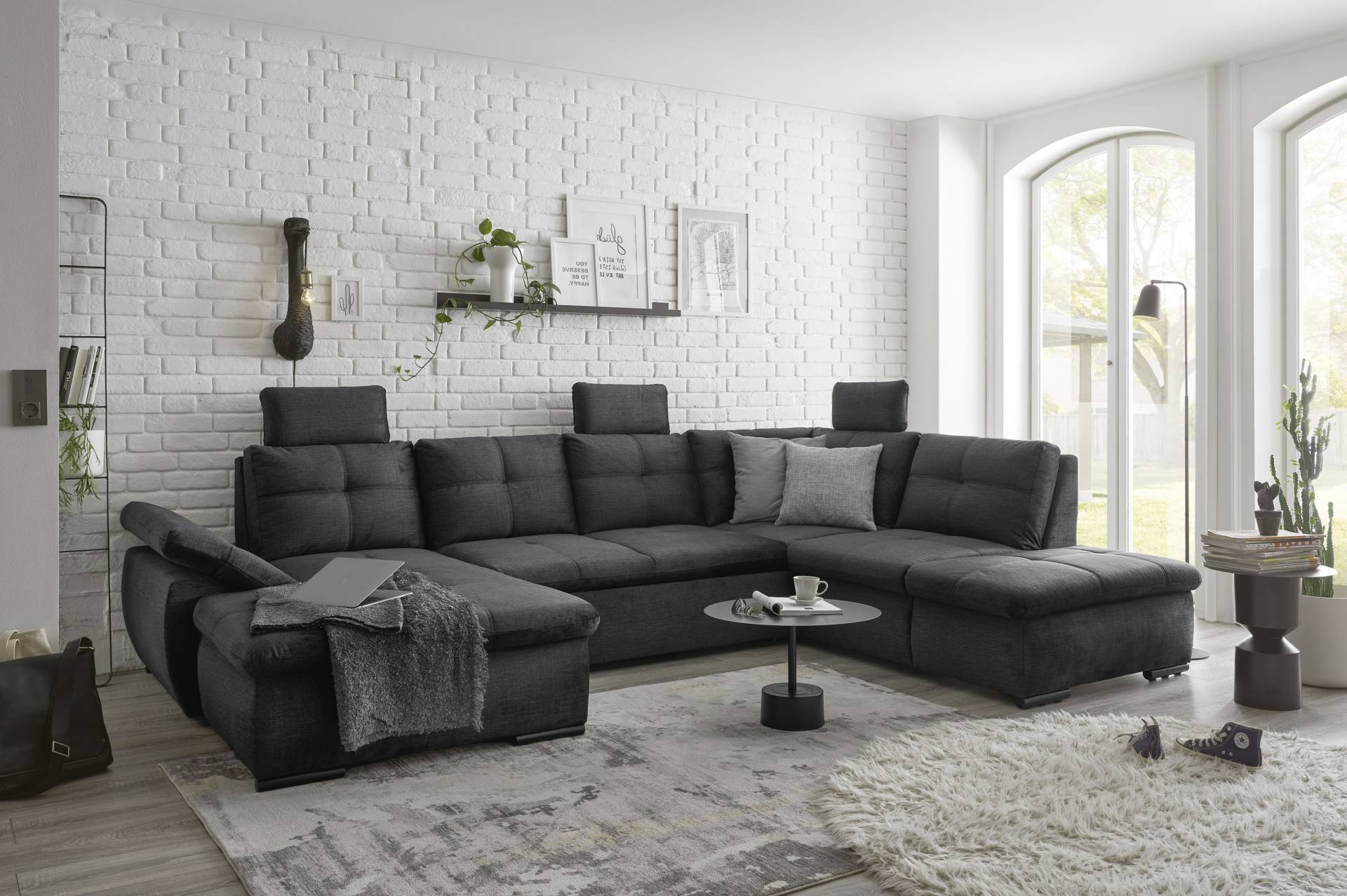 ED EXCITING DESIGN Wohnlandschaft »Alija U-Form«, frei im Raum stellbar, Schlaffunktion, Kopfstützen, Armteilverstellung ED EXCITING DESIGN Wohnlandschaft »Alija U-Form«, frei im Raum stellbar, Schlaffunktion, Kopfstützen, Armteilverstellung von ED EXCITING DESIGN