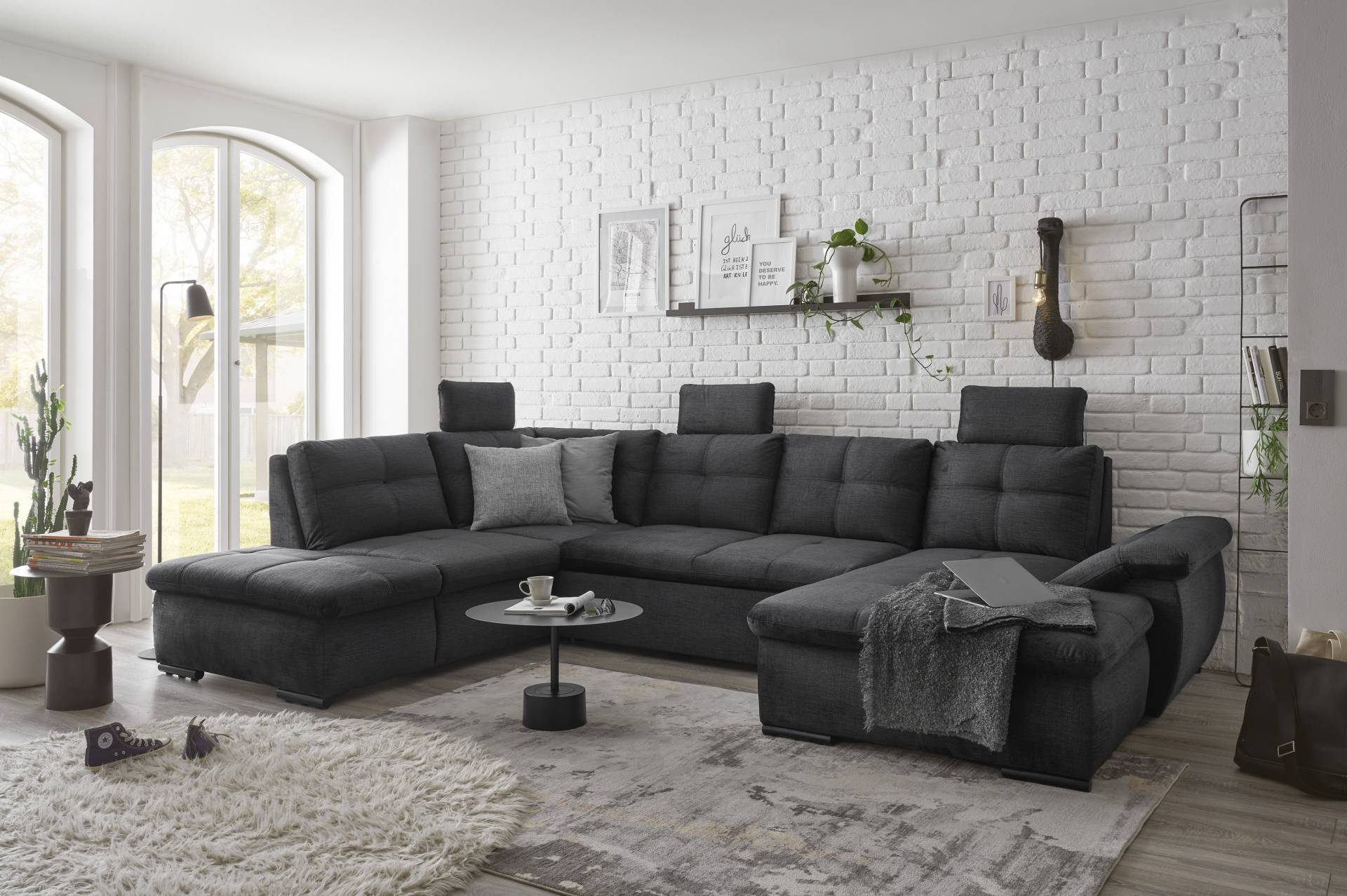ED EXCITING DESIGN Wohnlandschaft »Alija U-Form«, frei im Raum stellbar, Schlaffunktion, Kopfstützen, Armteilverstellung ED EXCITING DESIGN Wohnlandschaft »Alija U-Form«, frei im Raum stellbar, Schlaffunktion, Kopfstützen, Armteilverstellung von ED EXCITING DESIGN
