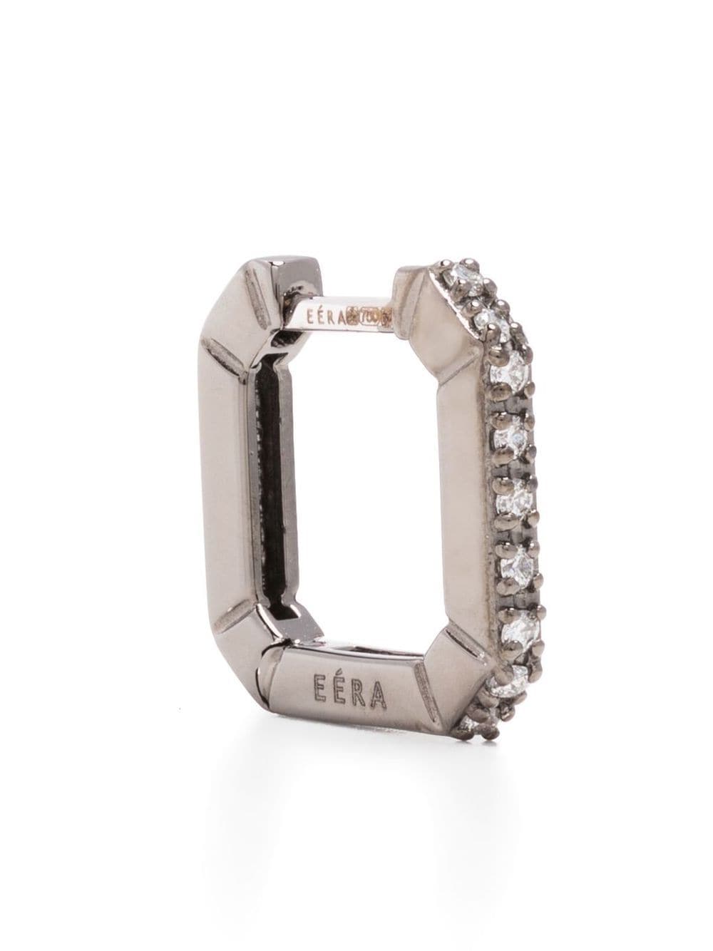 EÉRA 18kt gold Candy Mini diamond hoop earring - Silver von EÉRA