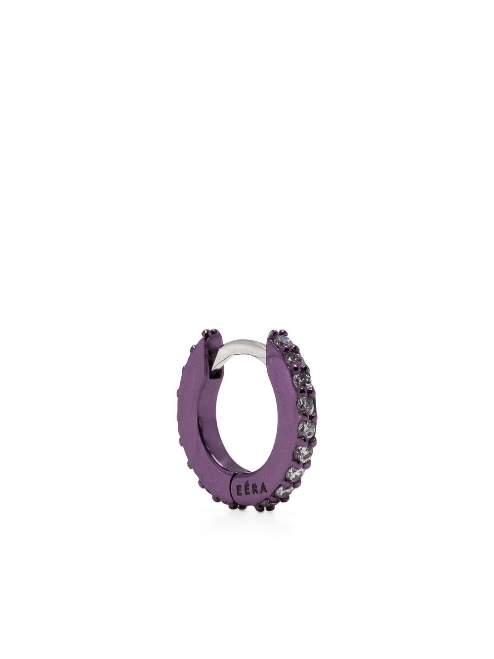 EÉRA 18kt gold diamond huggie earrings - Purple von EÉRA