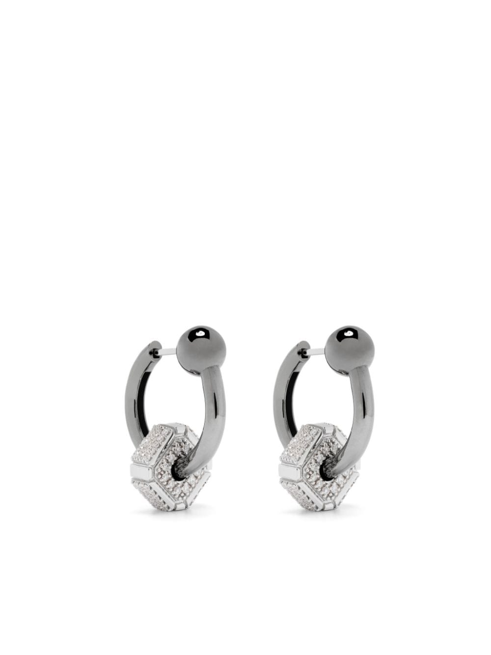 EÉRA 18kt gold mini hoop earrings - Silver von EÉRA