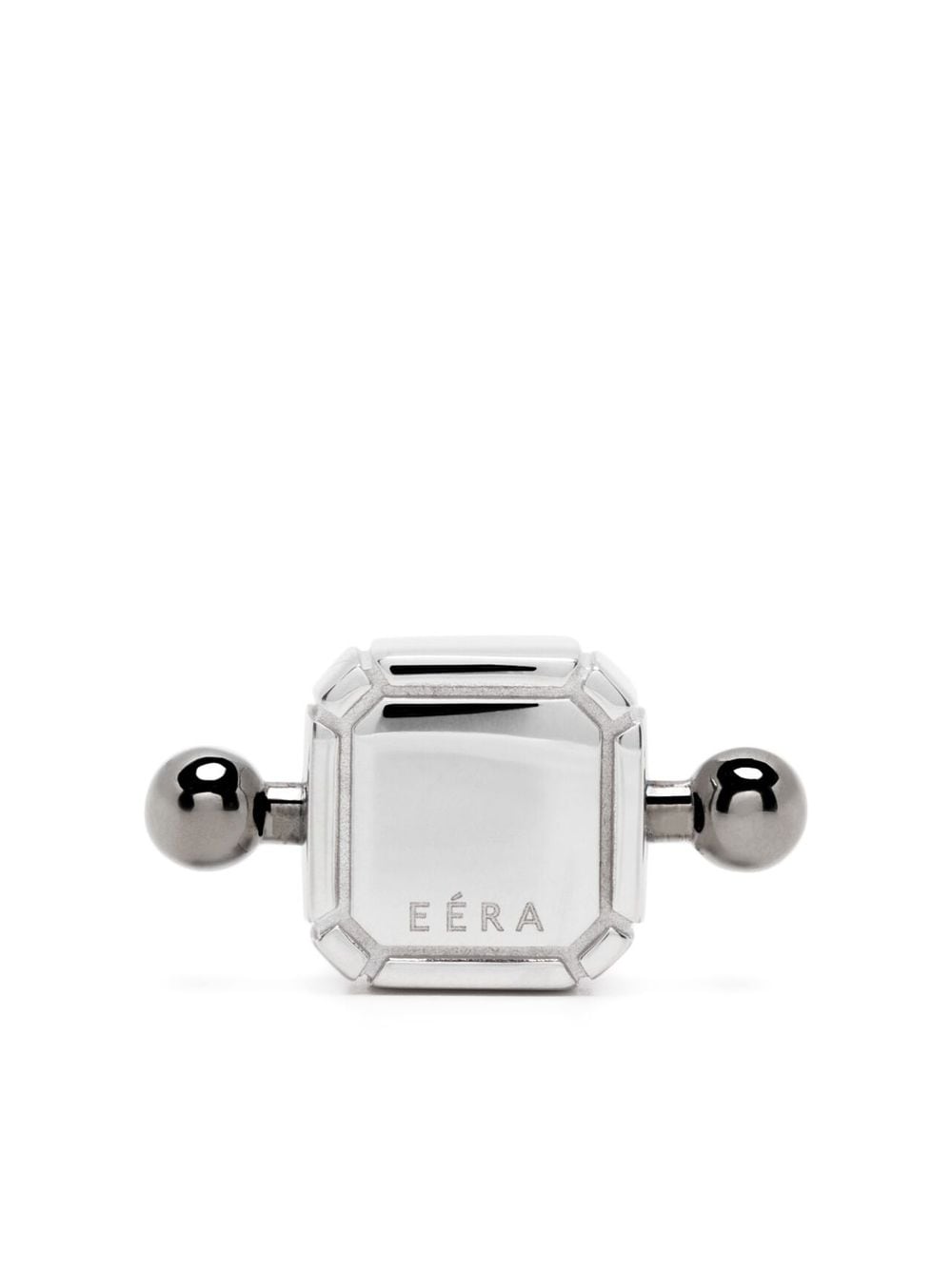 EÉRA 18kt white gold Square Bar stud earring - Silver von EÉRA