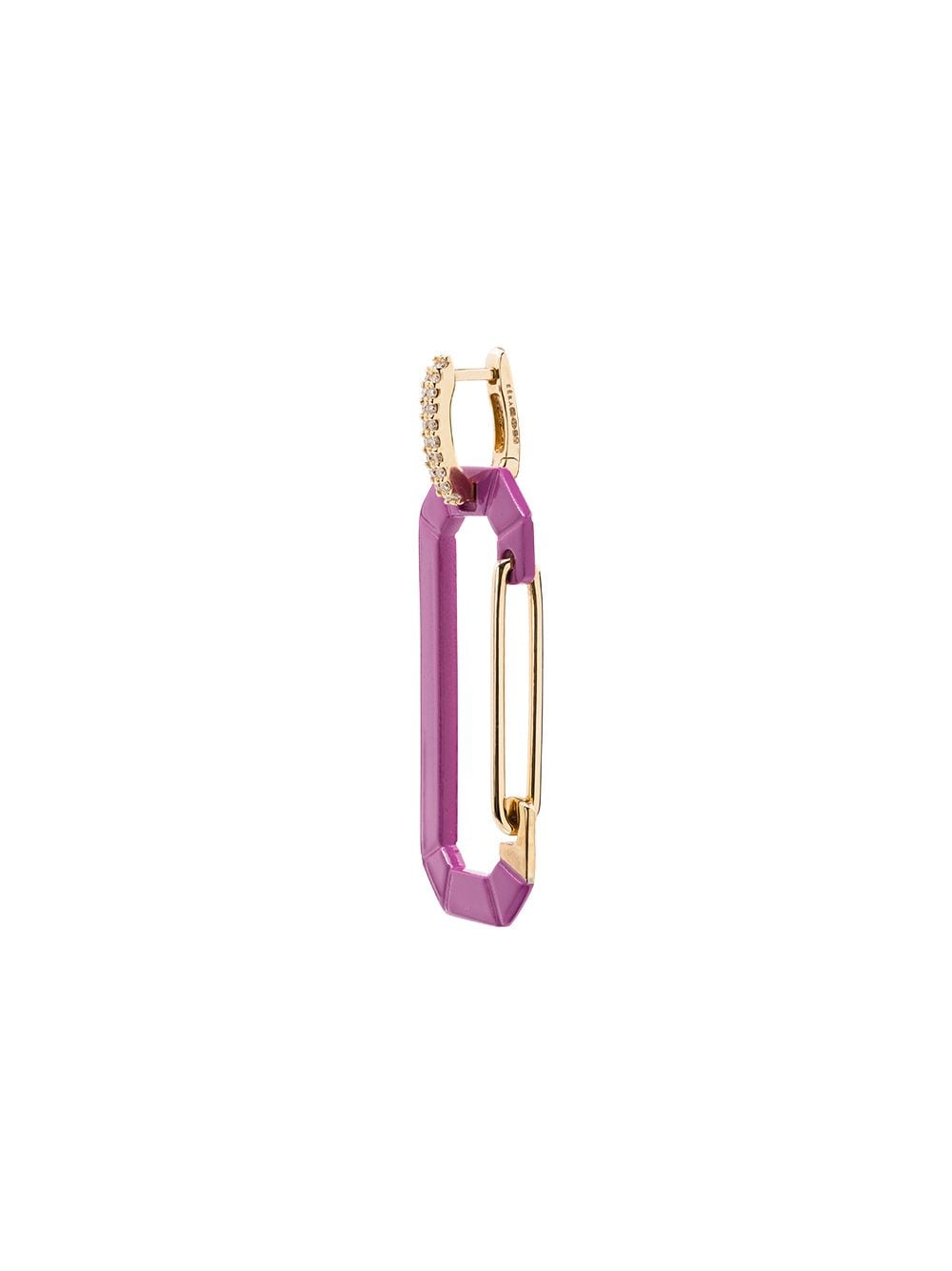 EÉRA 18kt yellow gold Chiara diamond earring - Purple von EÉRA