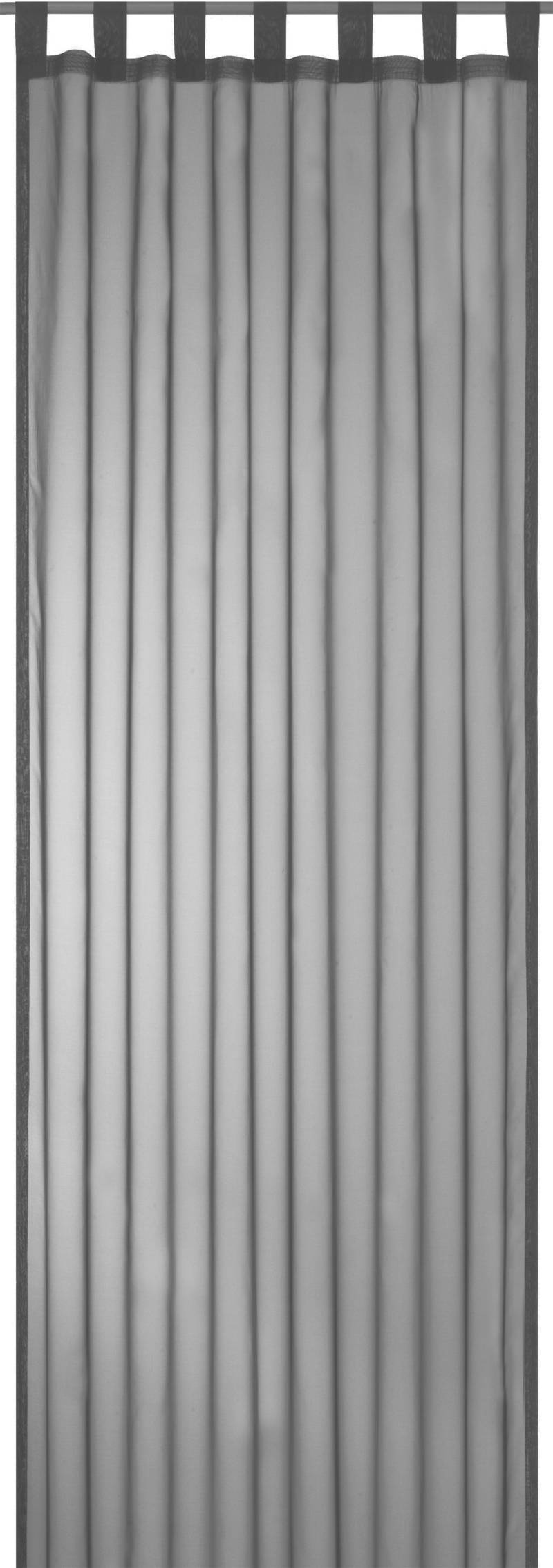ELBERSDRUCKE Gardine »Sevilla«, (1 St.), Schlaufenschal mit Kräuselband transparent für Wohnzimmer, 300x140 cm von ELBERSDRUCKE