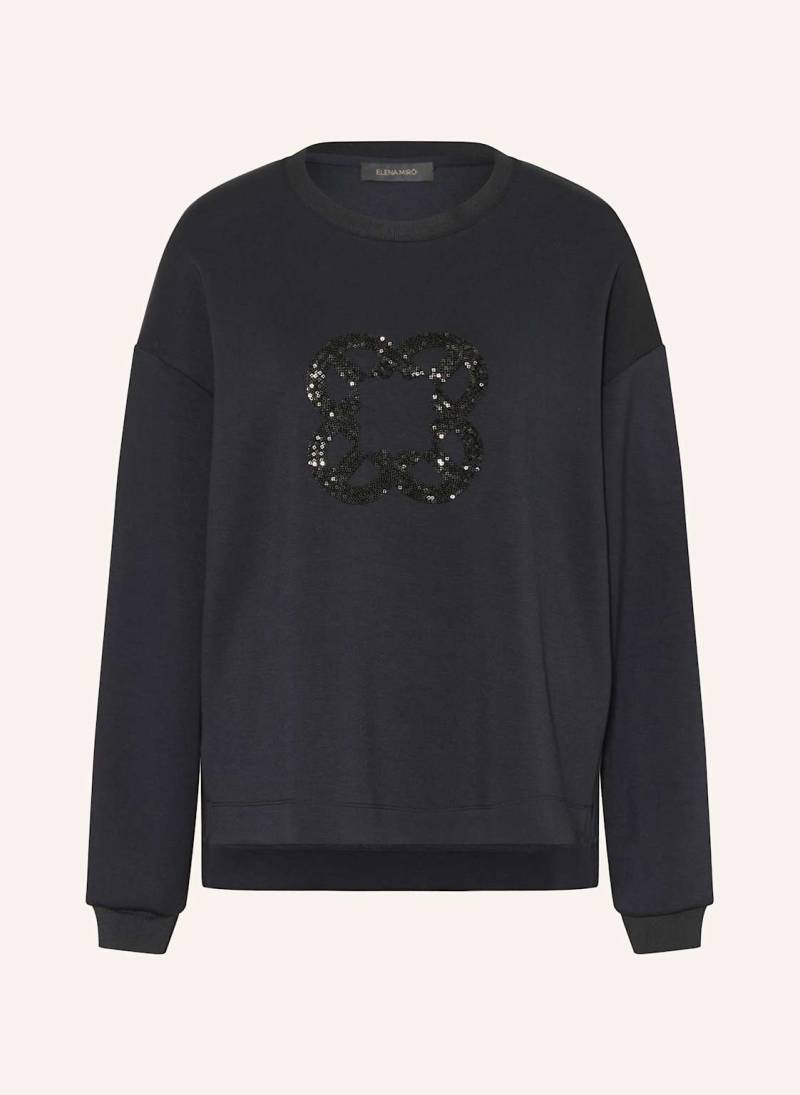 Elena Miro Sweatshirt Mit Pailletten blau von ELENA MIRO