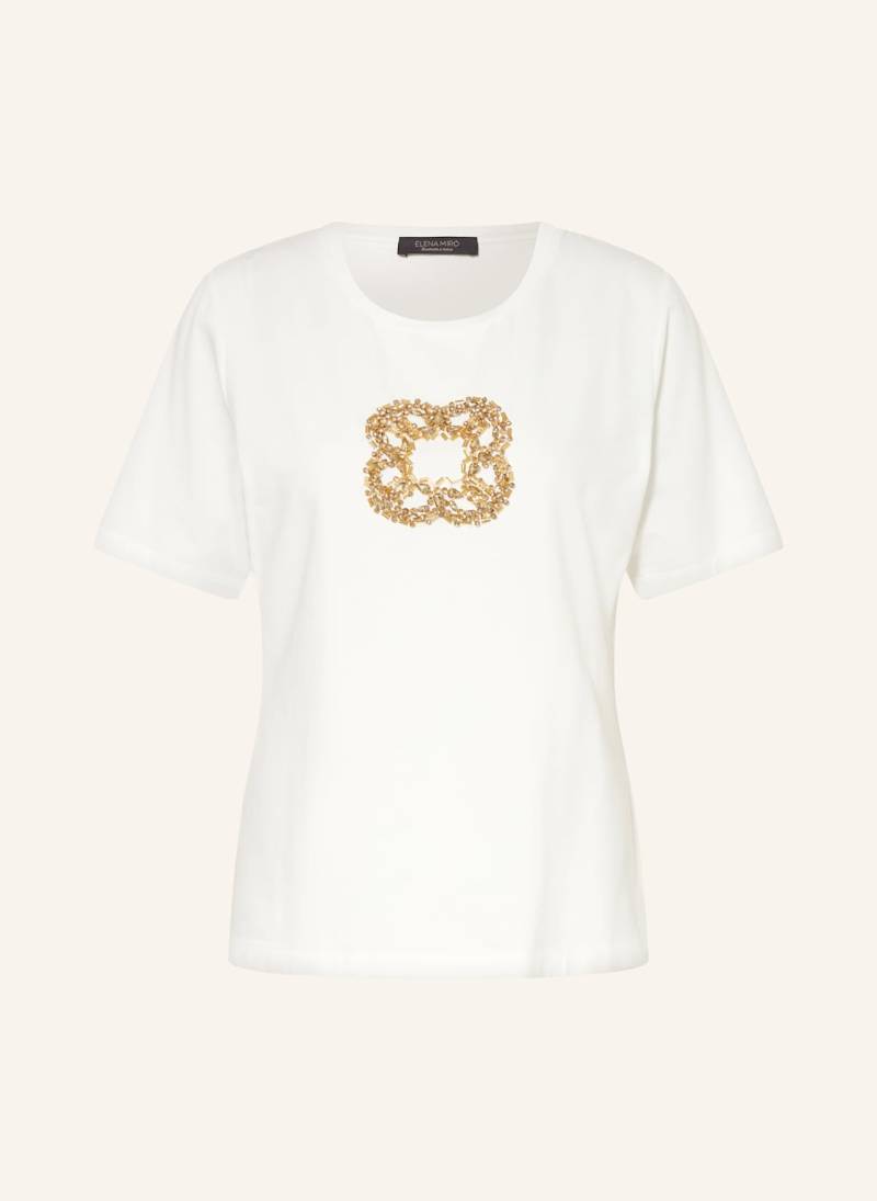 Elena Miro T-Shirt Mit Schmucksteinen weiss von ELENA MIRO