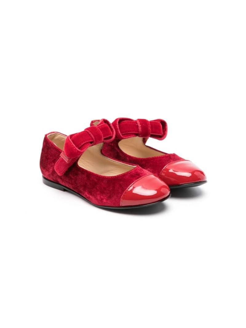 ELIE SAAB JUNIOR touch-strap leather ballerina shoes - Red von ELIE SAAB JUNIOR
