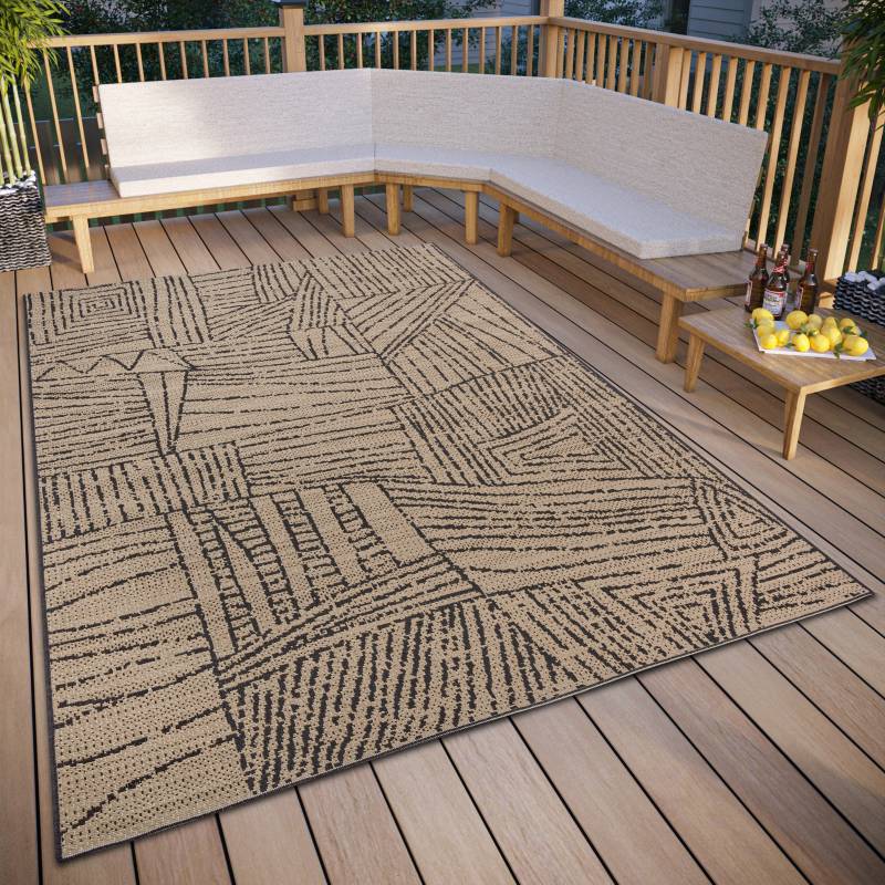 ELLE DECORATION Teppich »Léo«, rechteckig, 3 mm Höhe, In und Outdoor, Flachgewebe, wetterfest, pflegeleicht, robust von ELLE DECORATION
