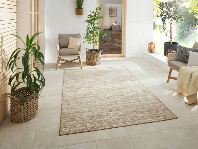 ELLE DECORATION Teppich »Mèlange Wendeteppich«, rechteckig, 5 mm Höhe, Flachgewebe, In-& Outdoor, Modern, beidseitig, Balkon, Wohnzimmer von ELLE DECORATION
