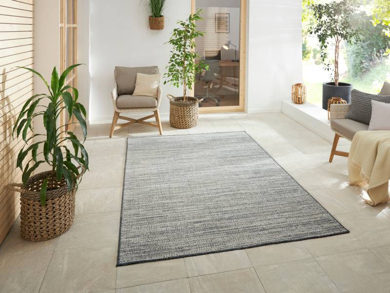 ELLE DECORATION Teppich »Mèlange Wendeteppich«, rechteckig, 5 mm Höhe, Flachgewebe, In-& Outdoor, Modern, beidseitig, Balkon, Wohnzimmer von ELLE DECORATION