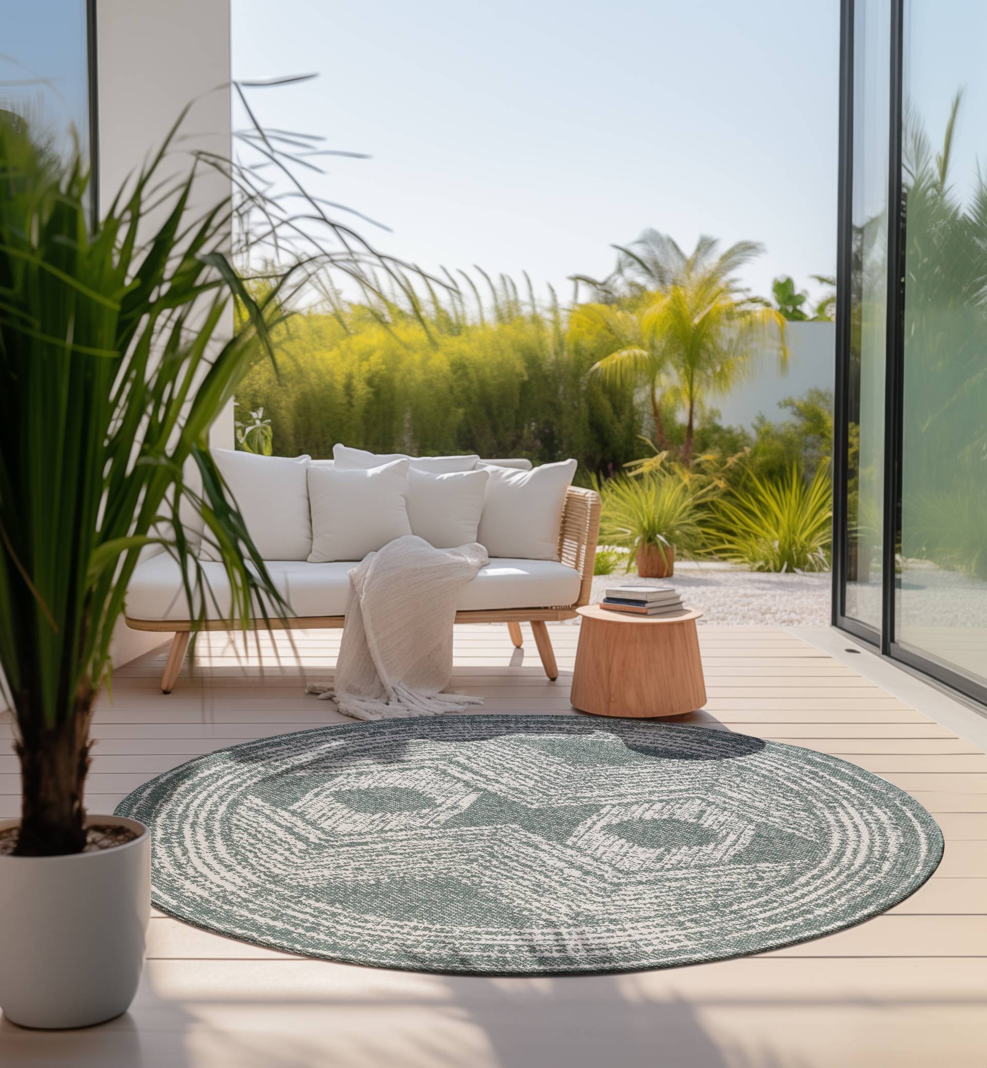 ELLE DECORATION Teppich »Merge, In- und Outdoor«, rund von ELLE DECORATION