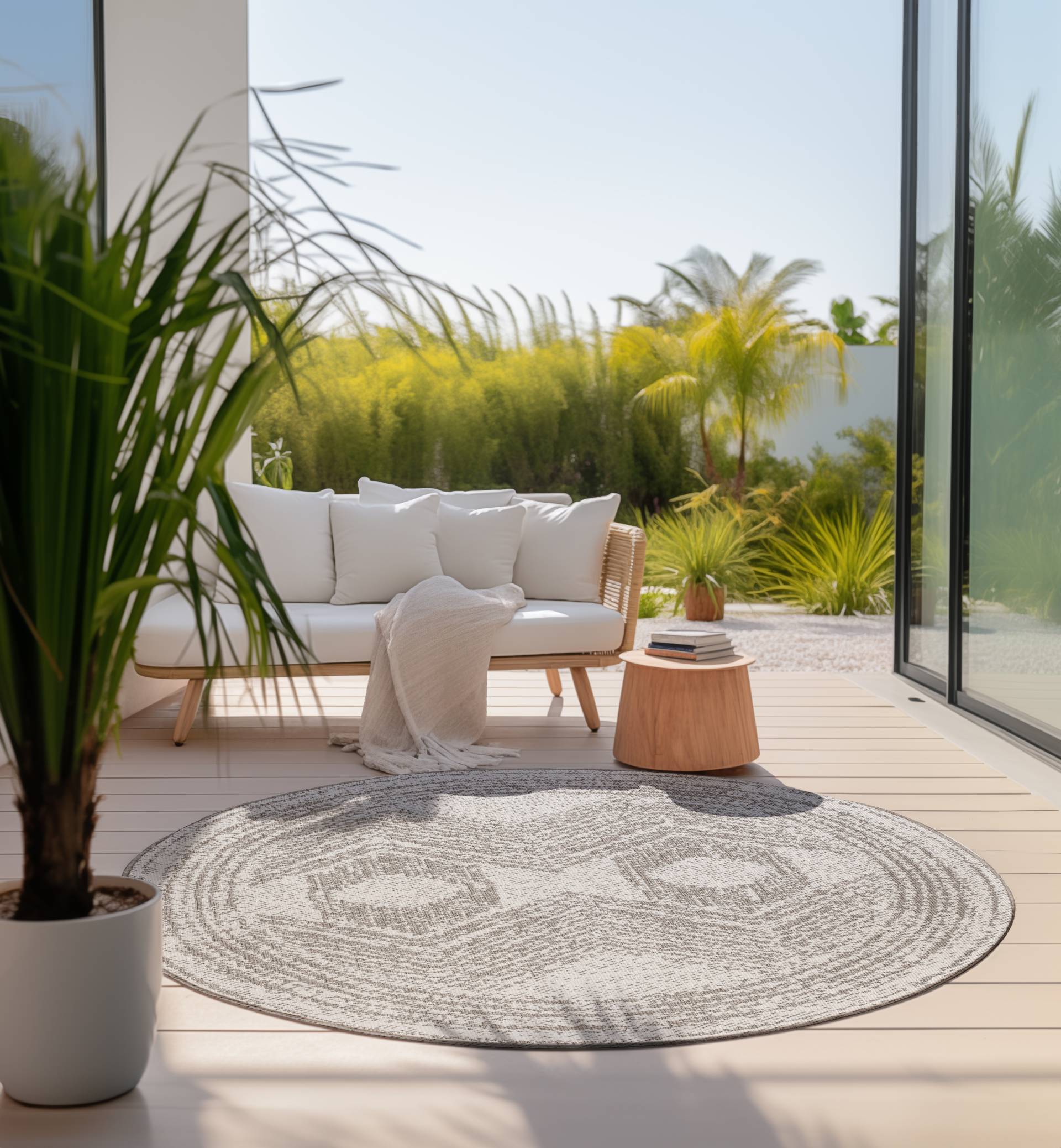 ELLE DECORATION Teppich »Merge, In- und Outdoor«, rund von ELLE DECORATION