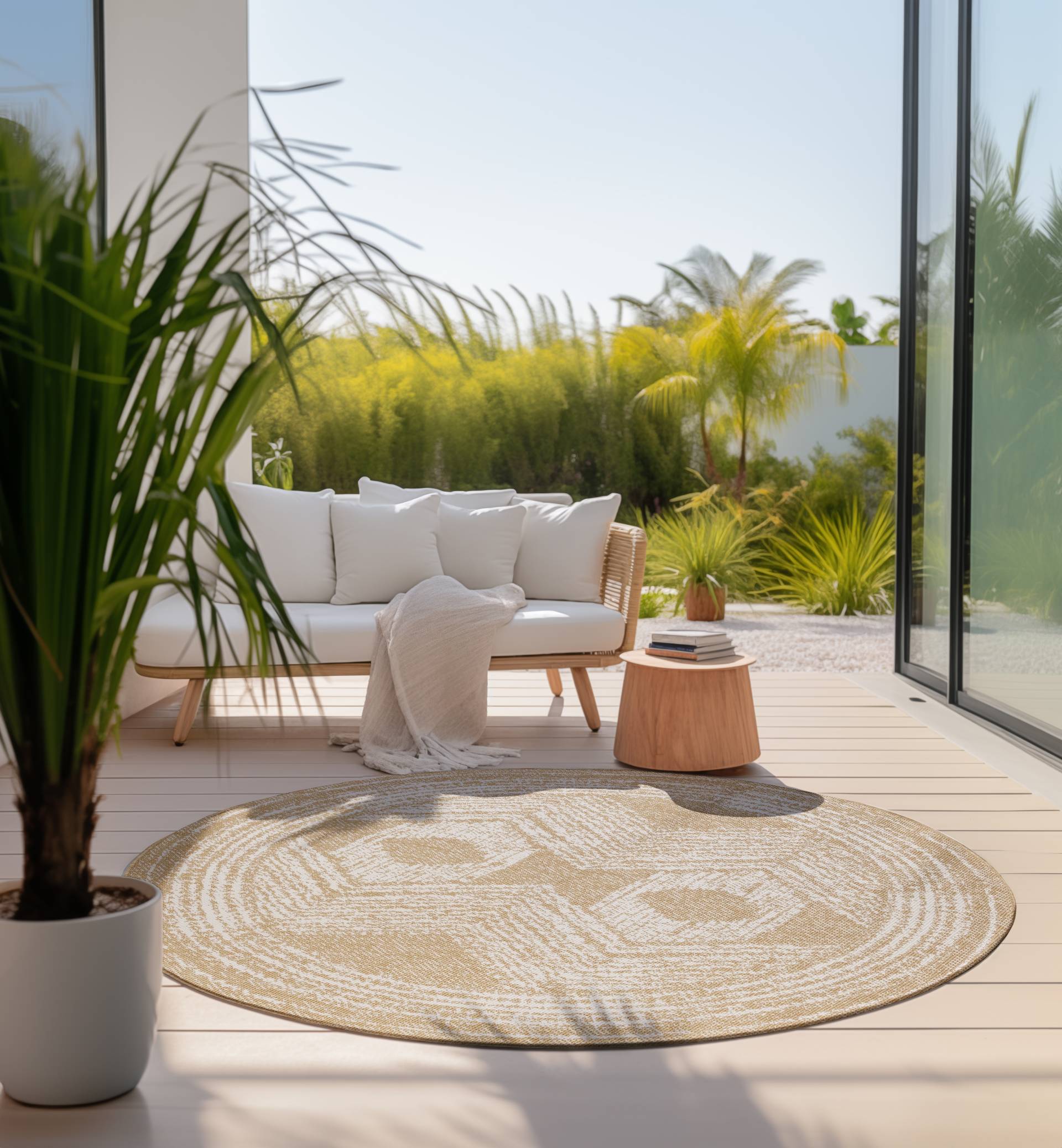 ELLE DECORATION Teppich »Merge, In- und Outdoor«, rund von ELLE DECORATION