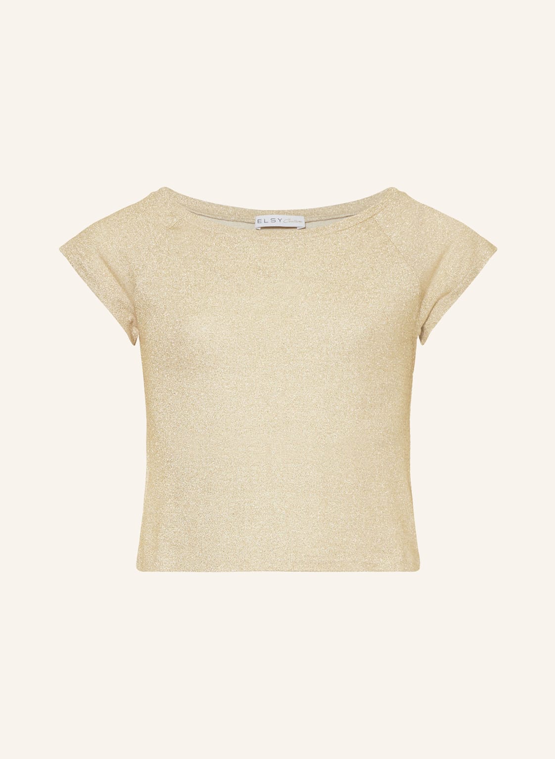 Elsy T-Shirt Mit Glitzergarn beige von ELSY