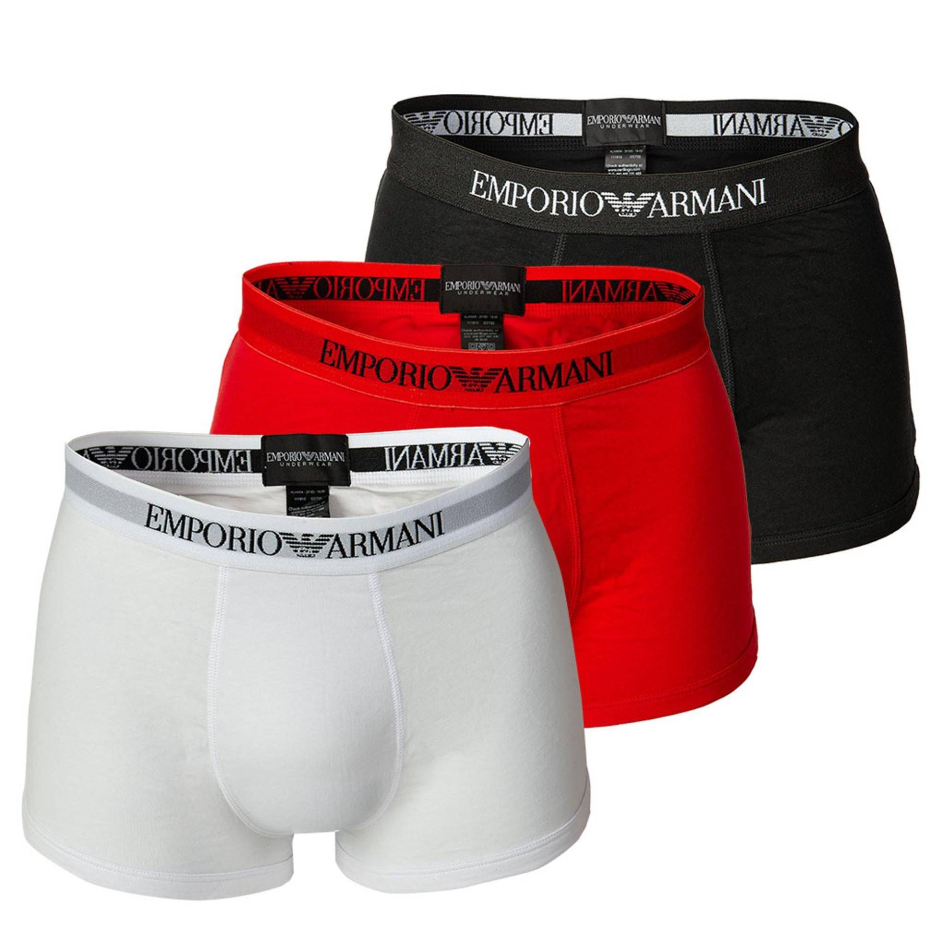 Boxershort 3er Pack Bequem Sitzend Herren Multicolor L von EMPORIO ARMANI