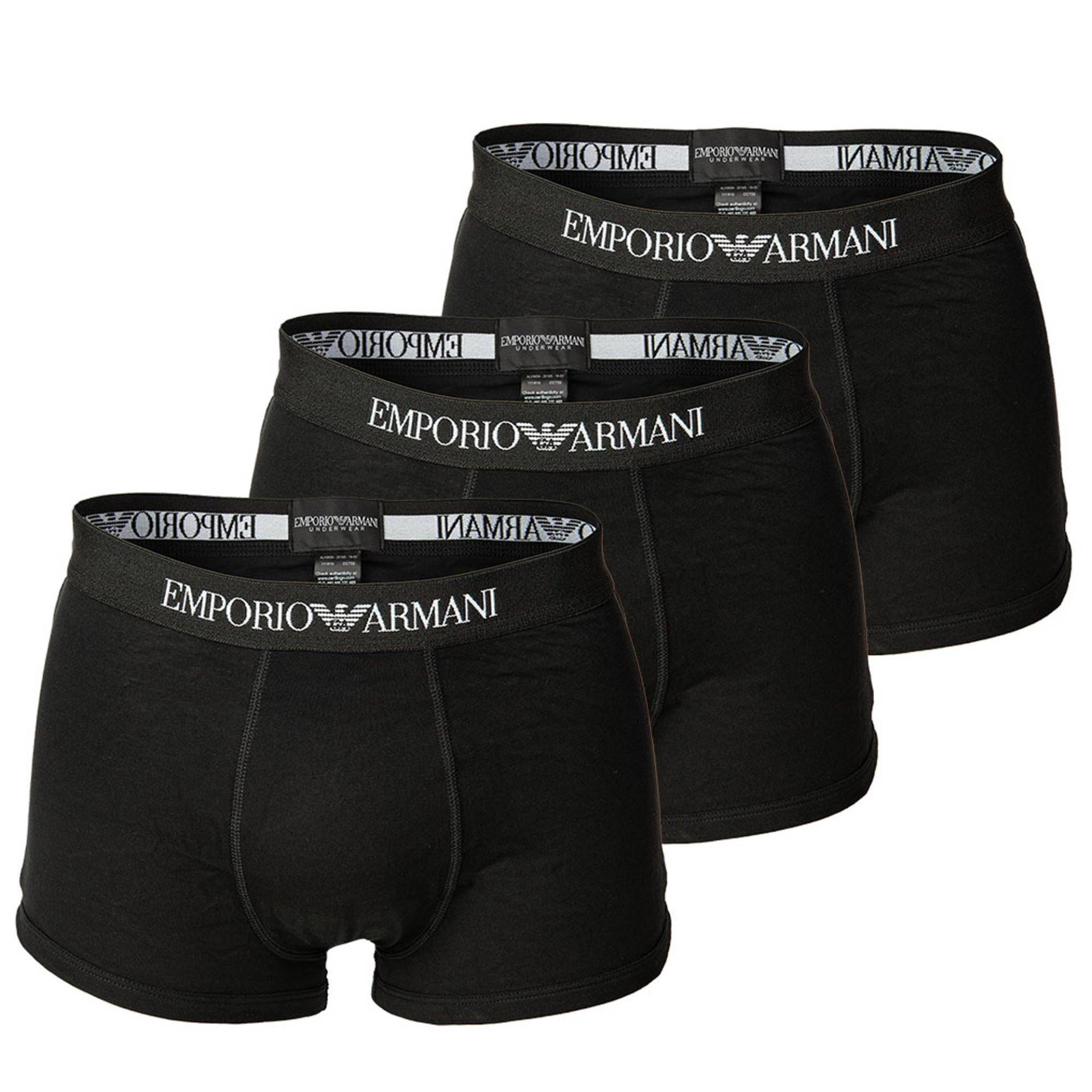 Boxershort 3er Pack Bequem Sitzend Herren Schwarz M von EMPORIO ARMANI