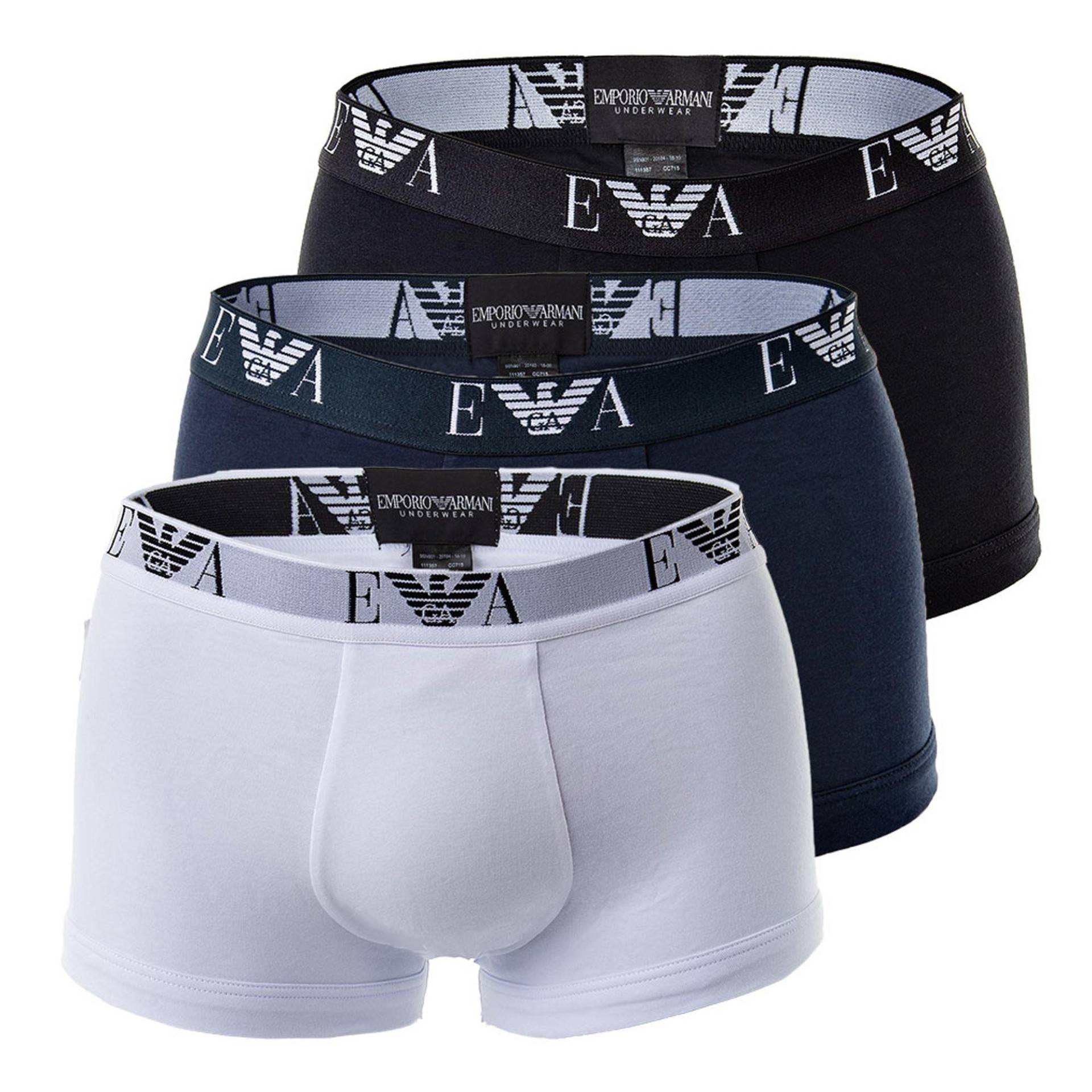 Boxershort 3er Pack Figurbetont Herren Multicolor XXL von EMPORIO ARMANI