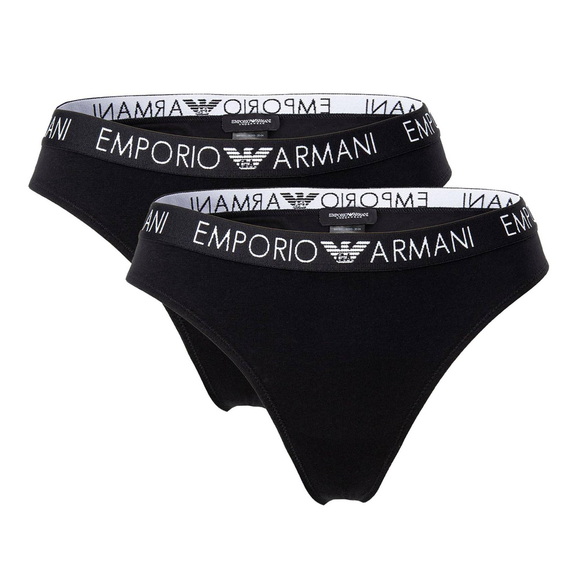 String 2er Pack Figurbetont Damen Schwarz M von EMPORIO ARMANI