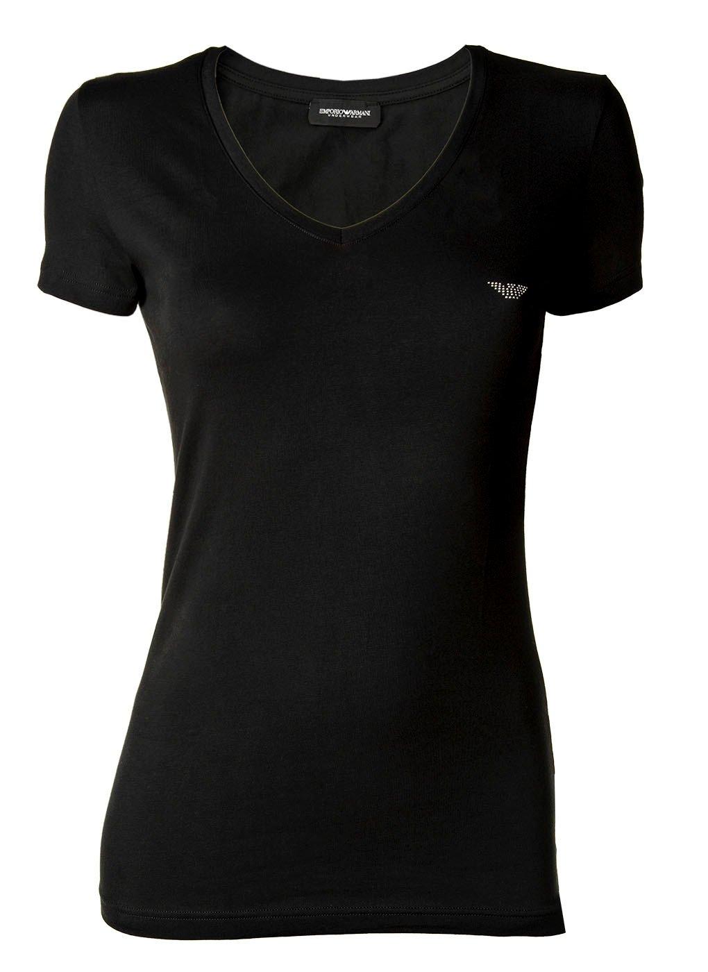 T-shirt Figurbetont Damen Schwarz L von EMPORIO ARMANI