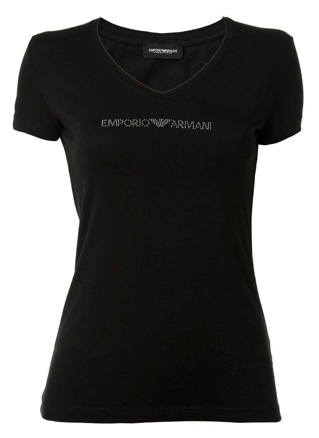 T-shirt Figurbetont Damen Schwarz XS von EMPORIO ARMANI