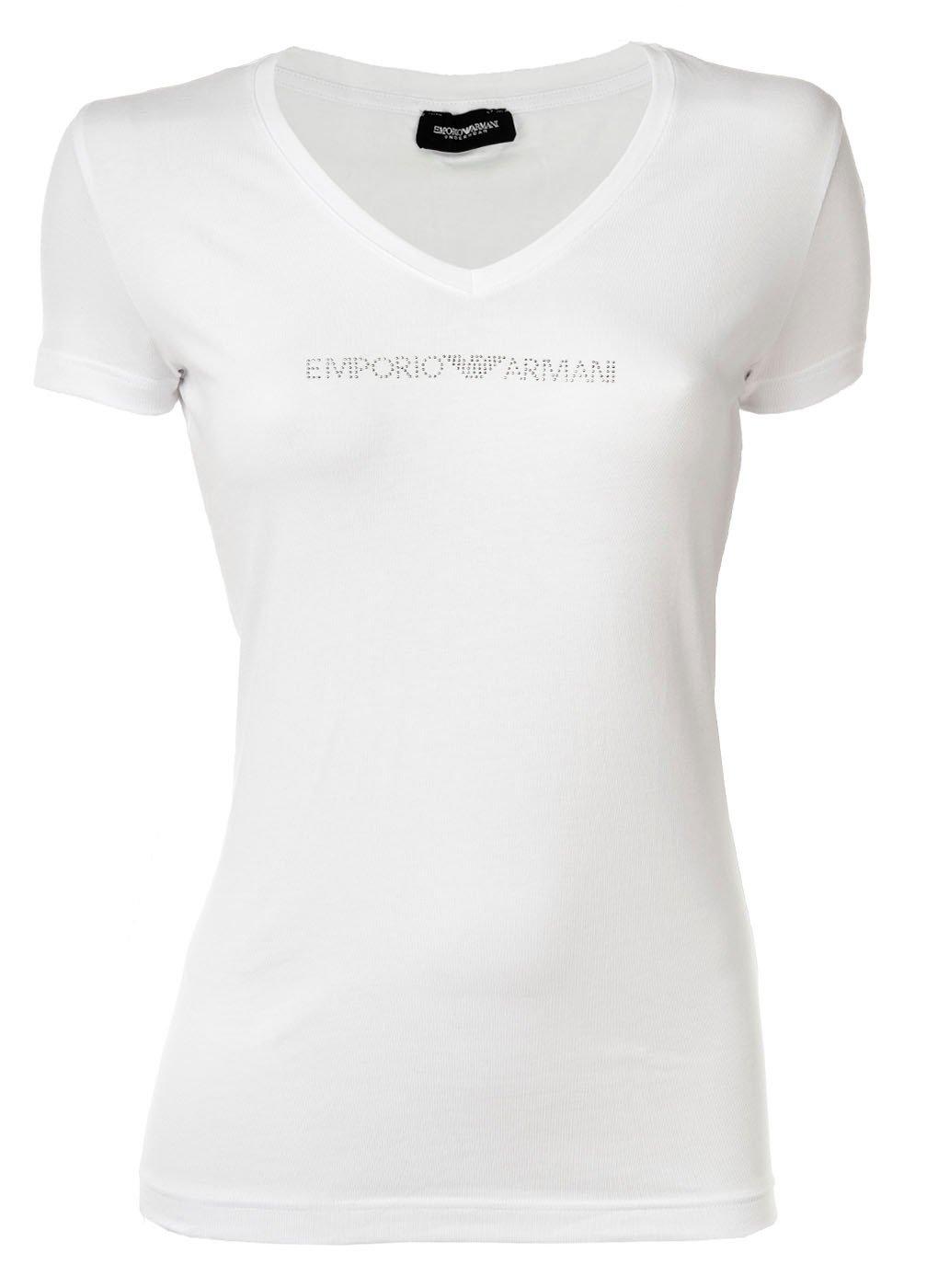 T-shirt Figurbetont Damen Weiss S von EMPORIO ARMANI