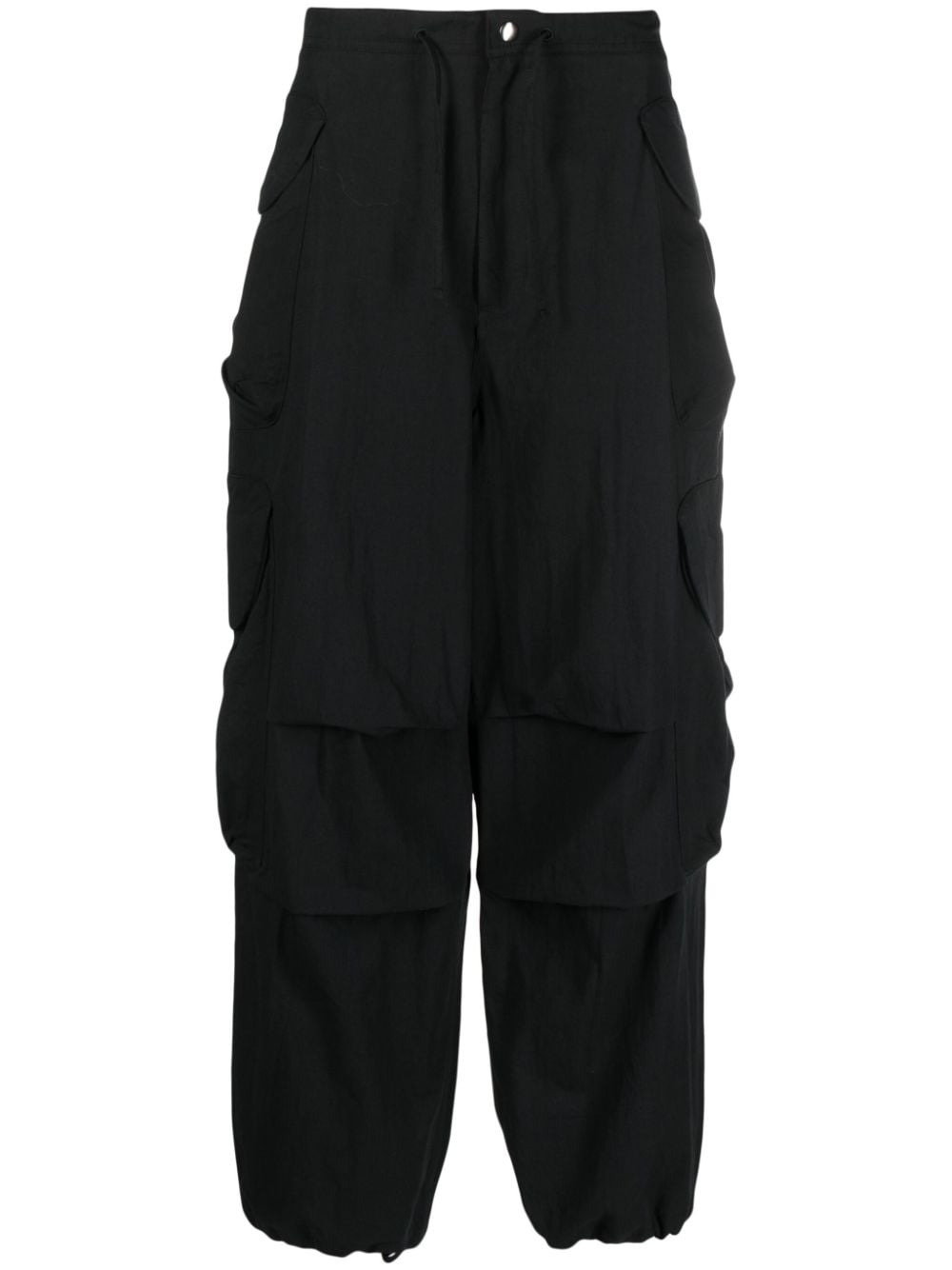 ENTIRE STUDIOS Gocar cotton-blend cargo trousers - Black von ENTIRE STUDIOS