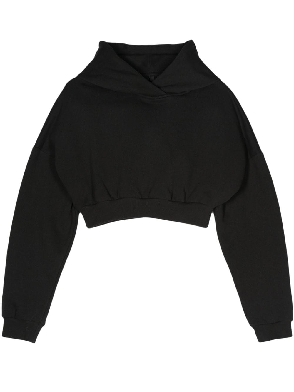 ENTIRE STUDIOS organic-cotton cropped hoodie - Black von ENTIRE STUDIOS
