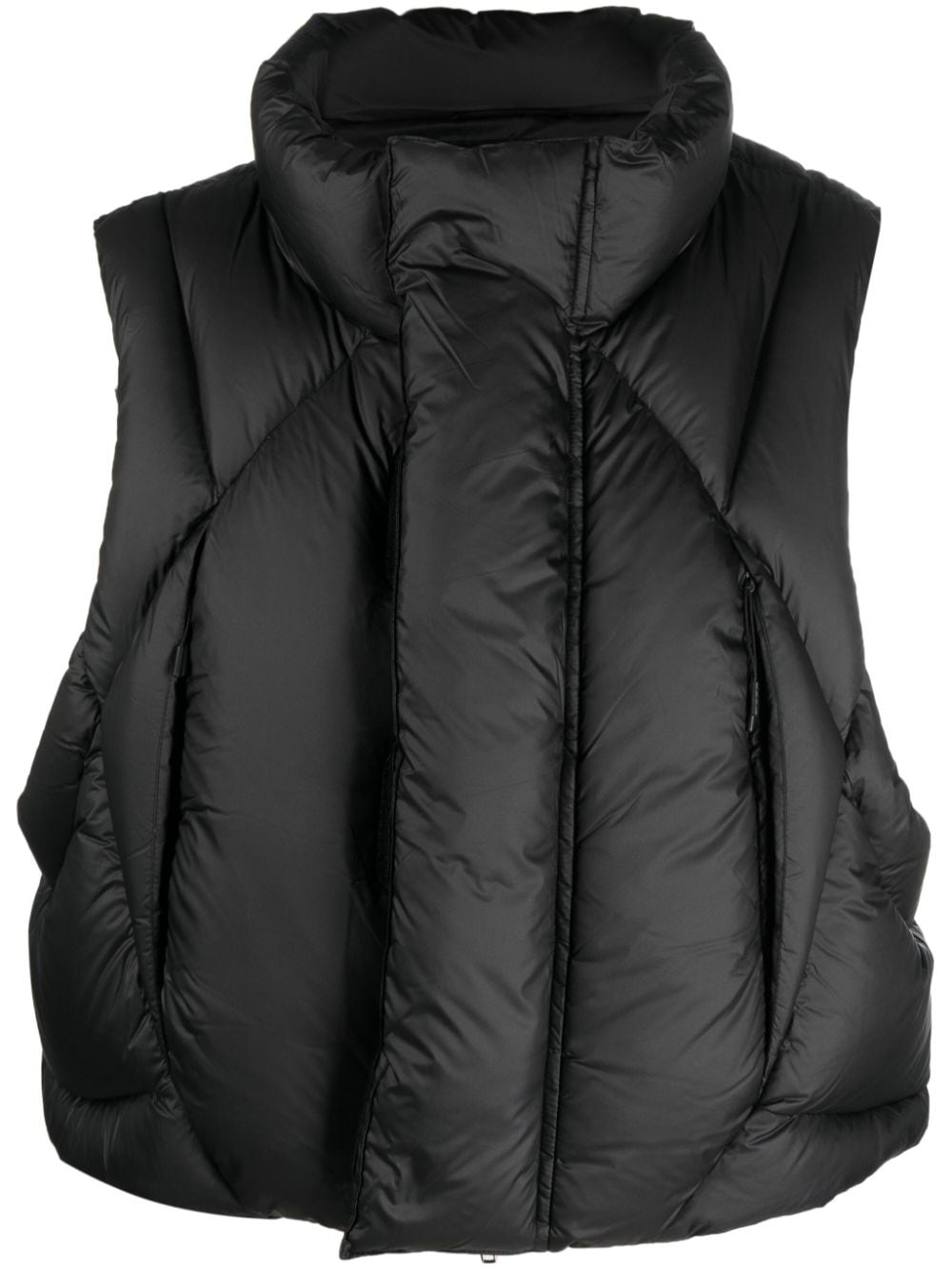 ENTIRE STUDIOS quilted high-neck gilet - Black von ENTIRE STUDIOS